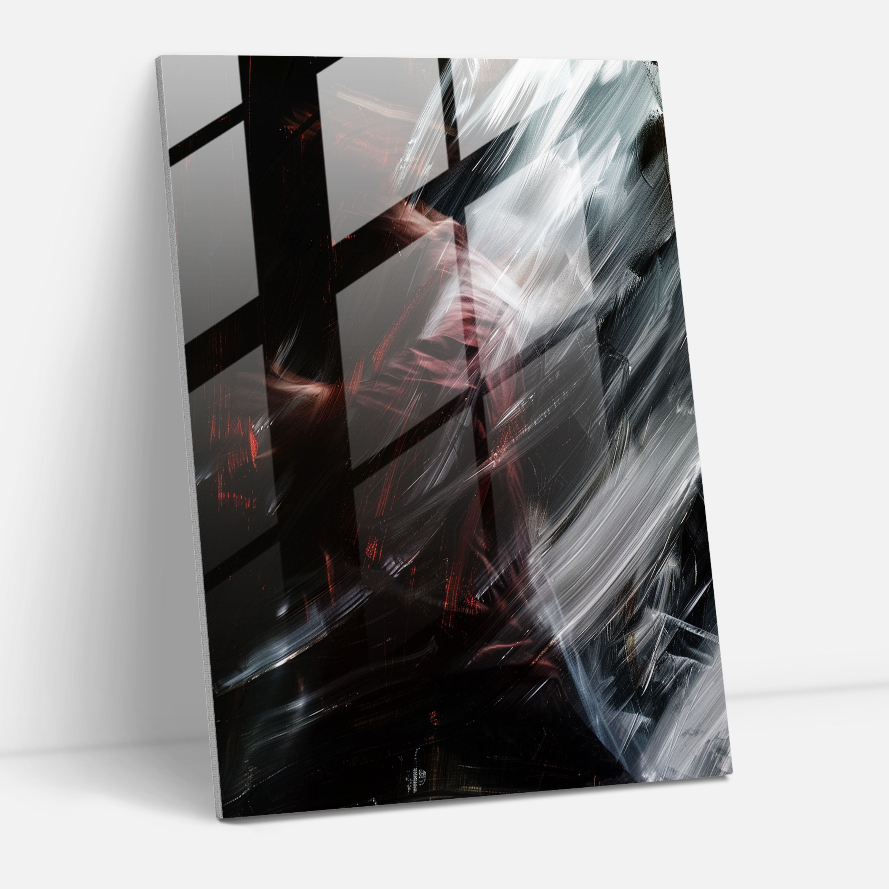 Captured Motion Glass Print - Action Painting, Action Painting, Home Decoration, Wall Decoration