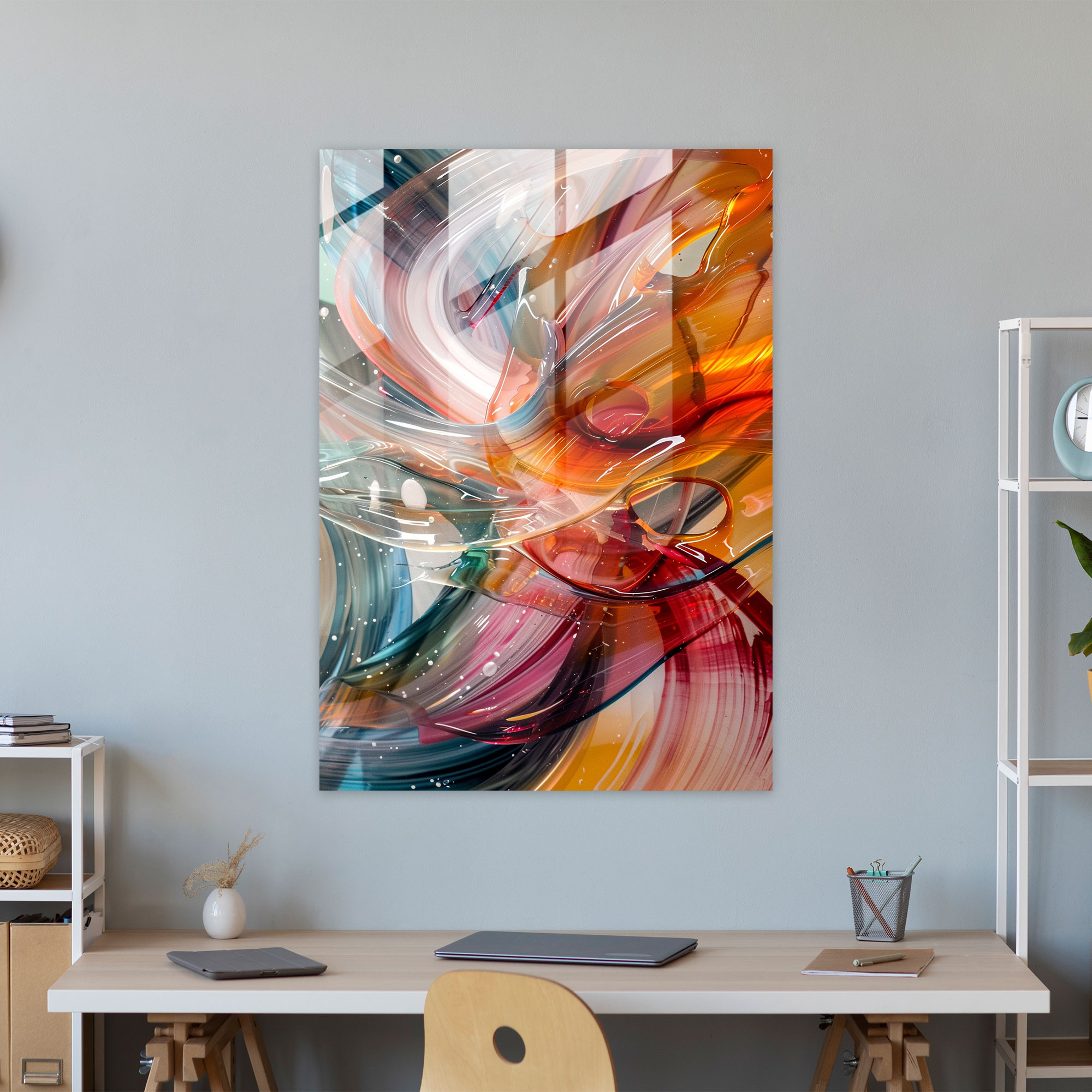 Action Painting Glass Art - Swirling Patterns Of Movement - Action Painting, Modern Art, Action Painting, Glass Art