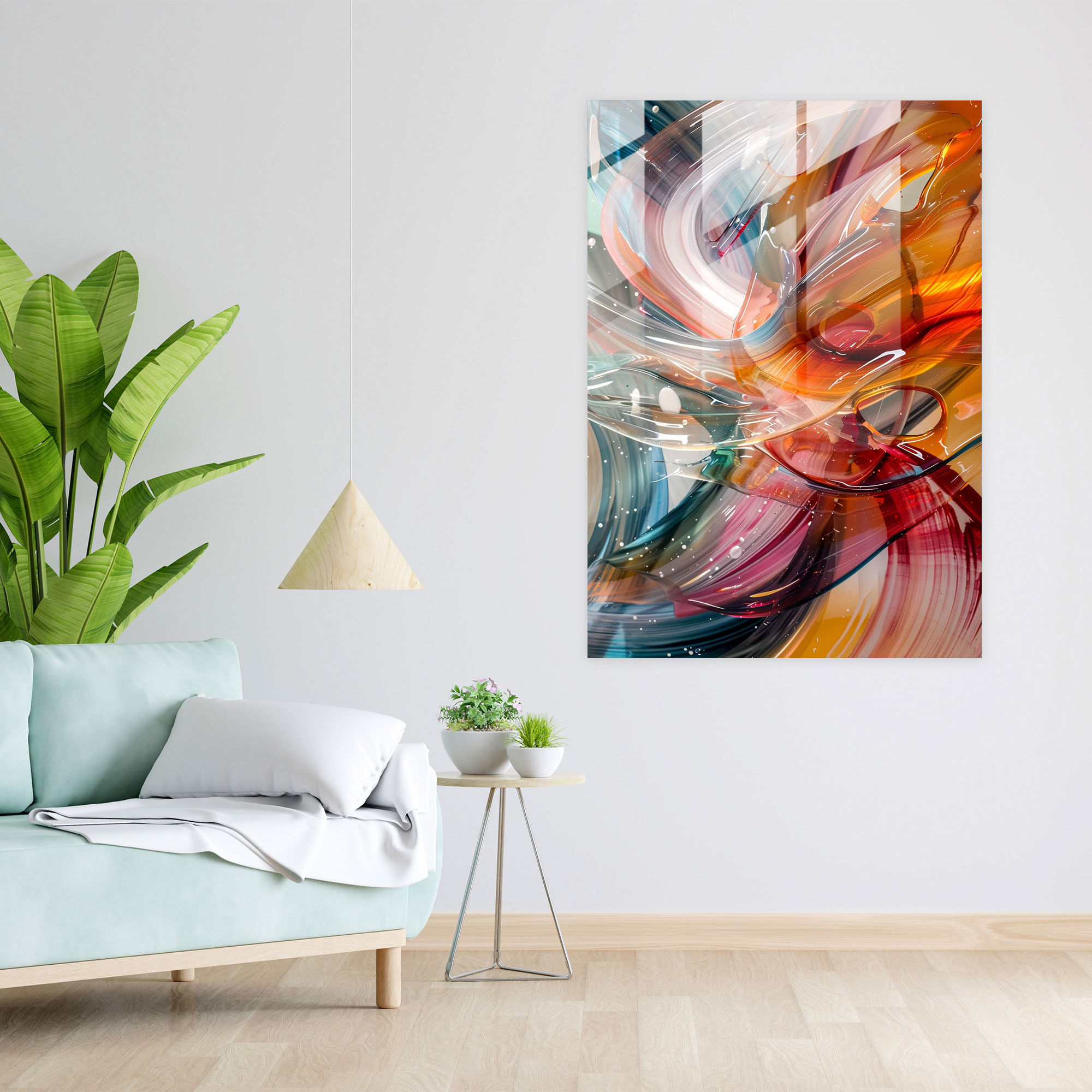 Action Painting Glass Art - Swirling Patterns Of Movement - Action Painting, Modern Art, Action Painting, Glass Art