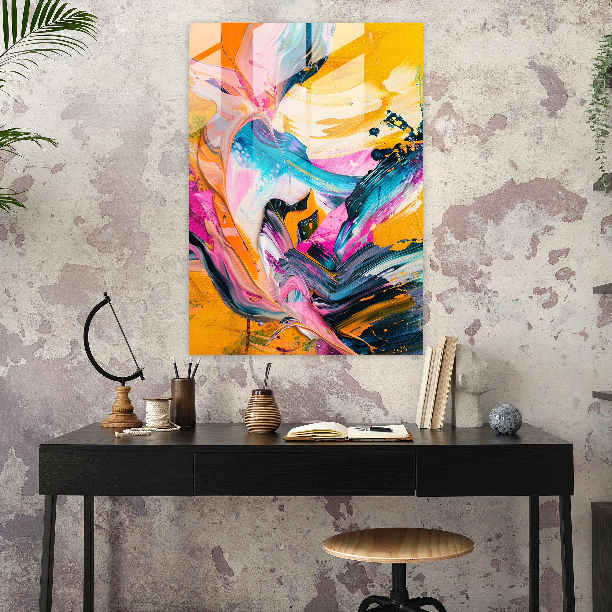 Action Painting Home Decoration - Fluid Lines Of Movement - Action Painting, Modern Art, Action Painting, Home Decoration