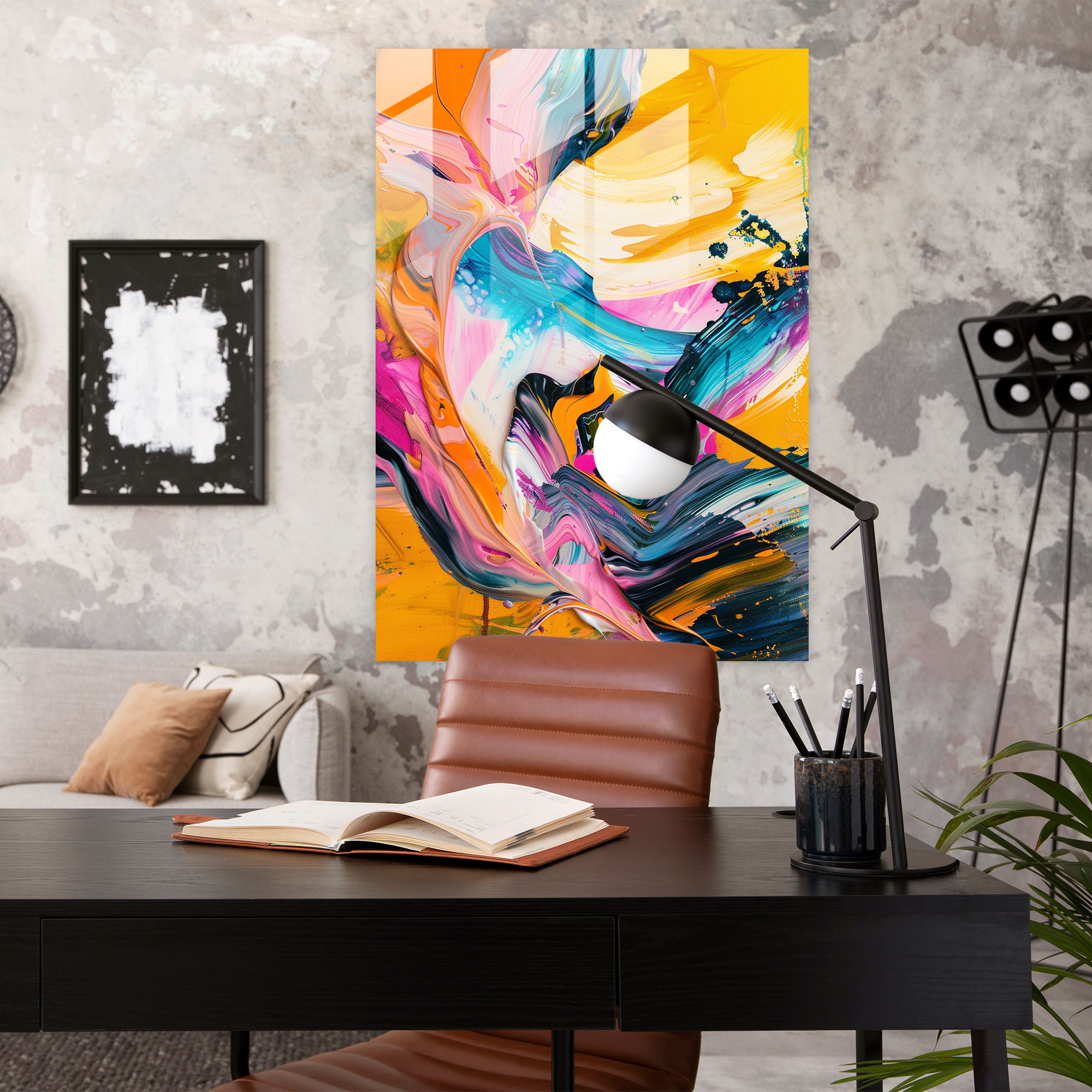 Action Painting Home Decoration - Fluid Lines Of Movement - Action Painting, Modern Art, Action Painting, Home Decoration