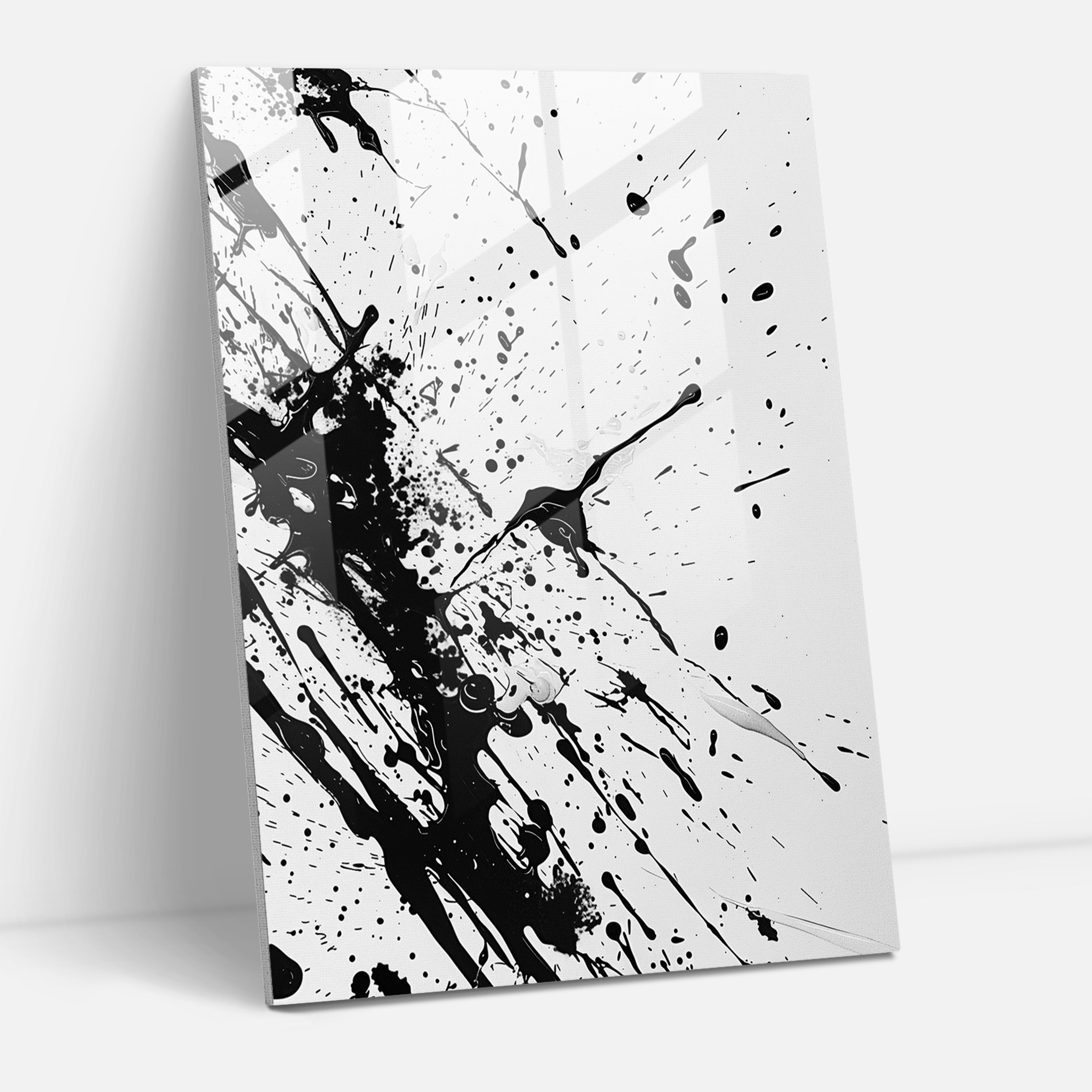 Action Painting Glass Wall Art - Action Painting, Wall Decoration, Home Decoration, Action Painting