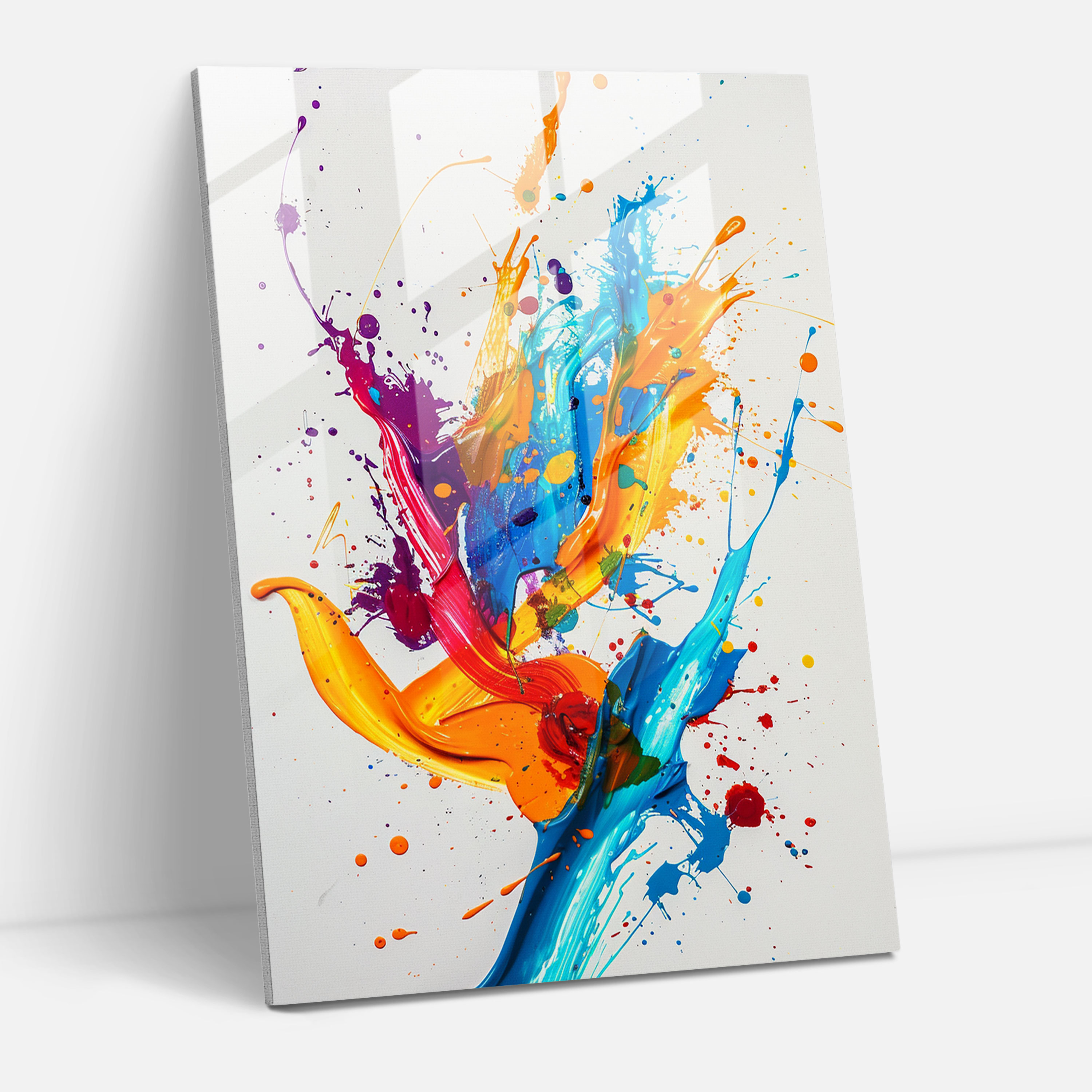 Action Painting Glass Wall Art - Action Painting, Home Decoration, Action Painting, Glass Art