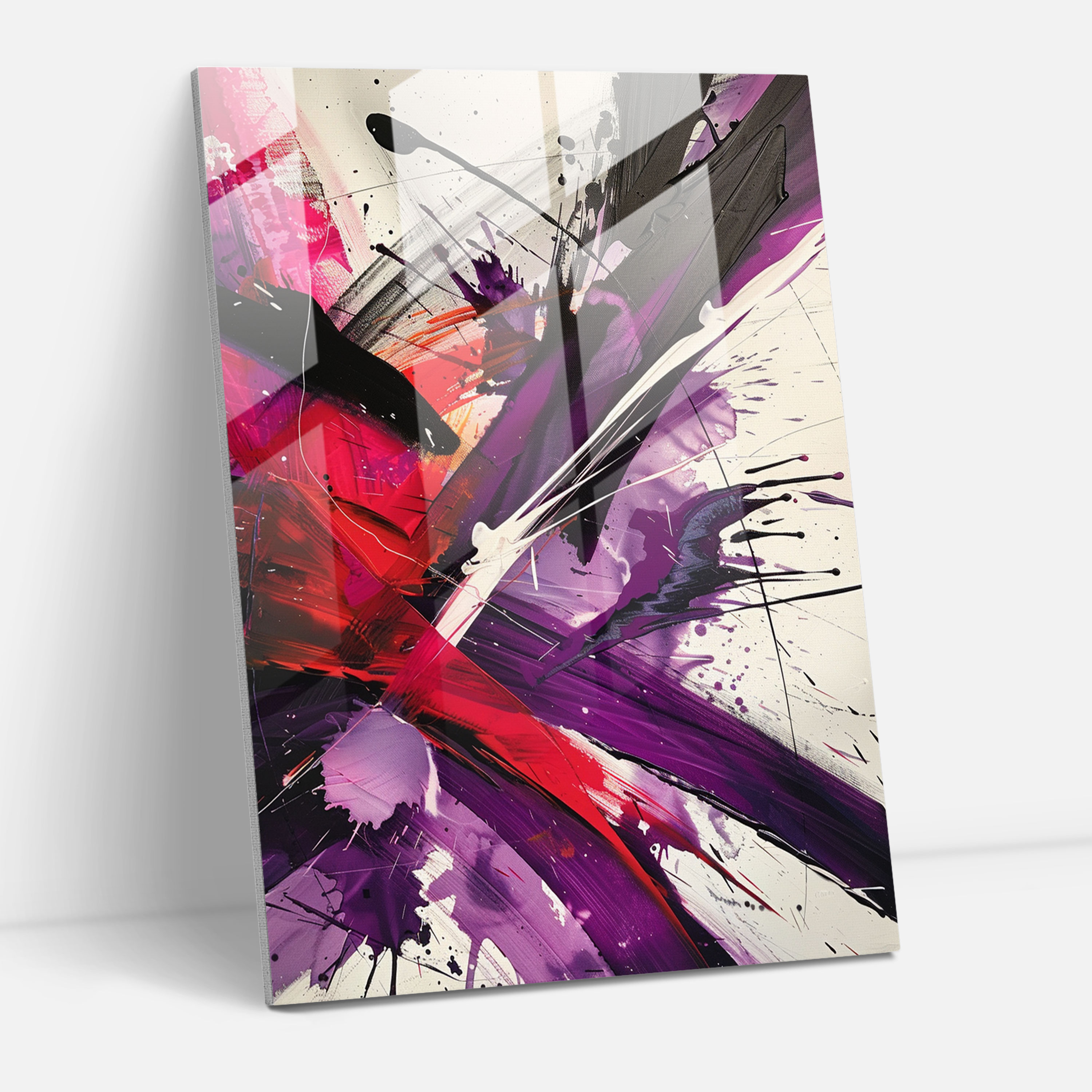 Action Painting Glass Print - Action Painting, Action Painting, Wall Decoration, Glass Print