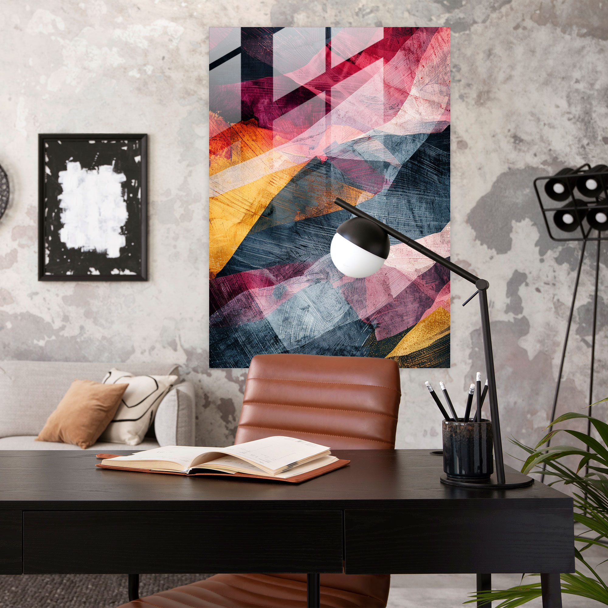Action Painting Glass Wall Art - Action Painting, Glass Art, Wall Decoration, Glass Wall Art