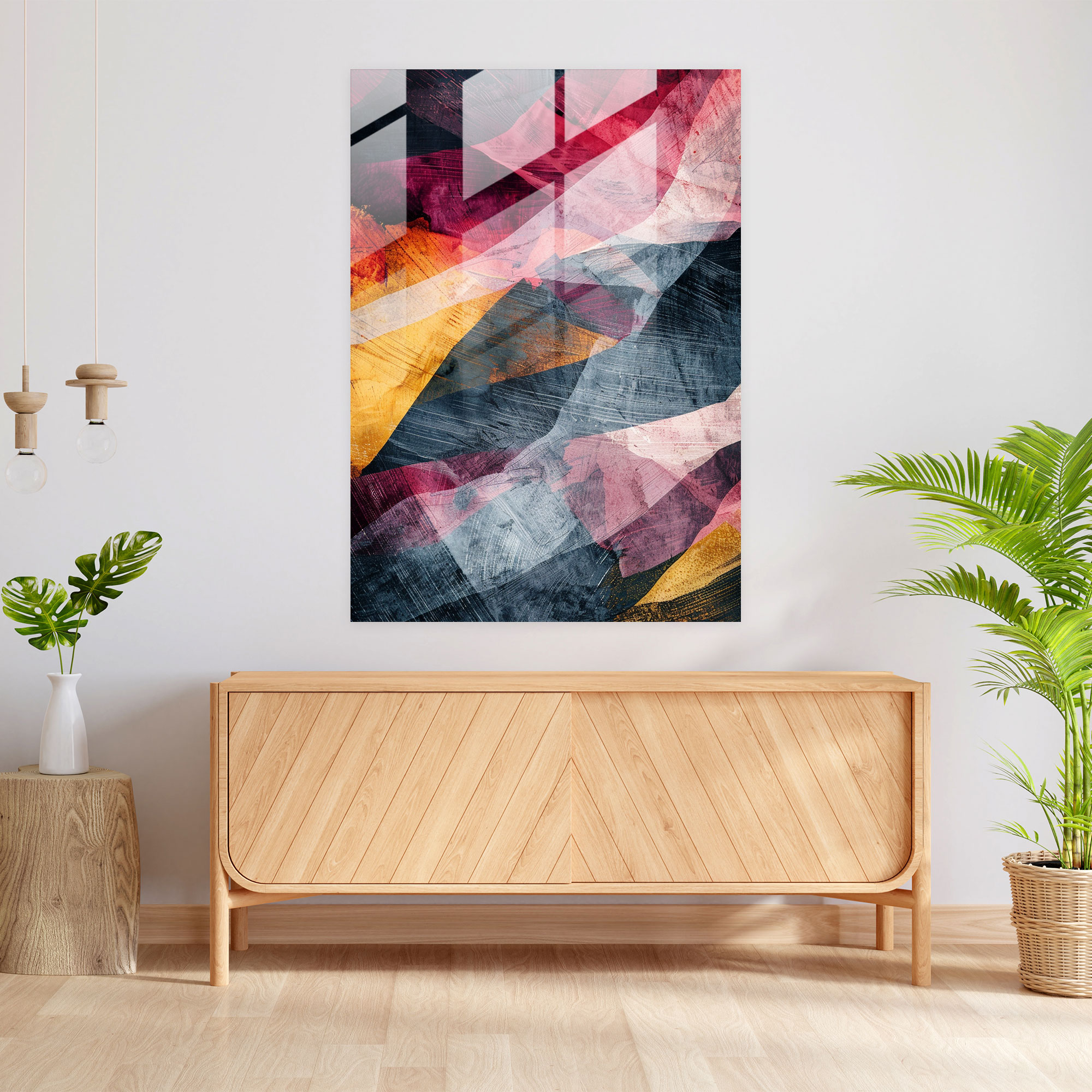 Action Painting Glass Wall Art - Action Painting, Glass Art, Wall Decoration, Glass Wall Art