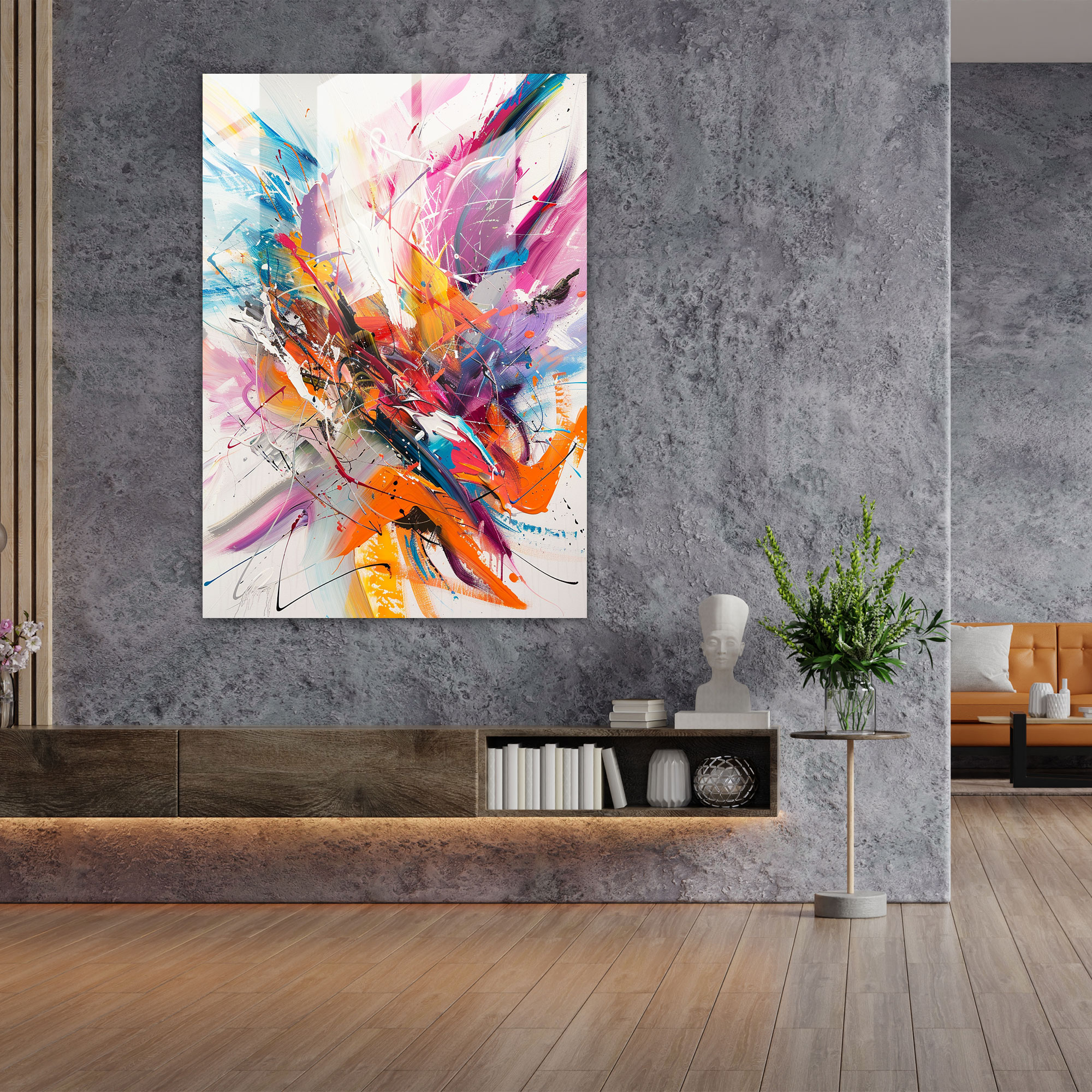 Eclectic Energetic Action Painting Wall Decoration - Action Painting, Energetic Brushwork, Eclectic, Modern Art