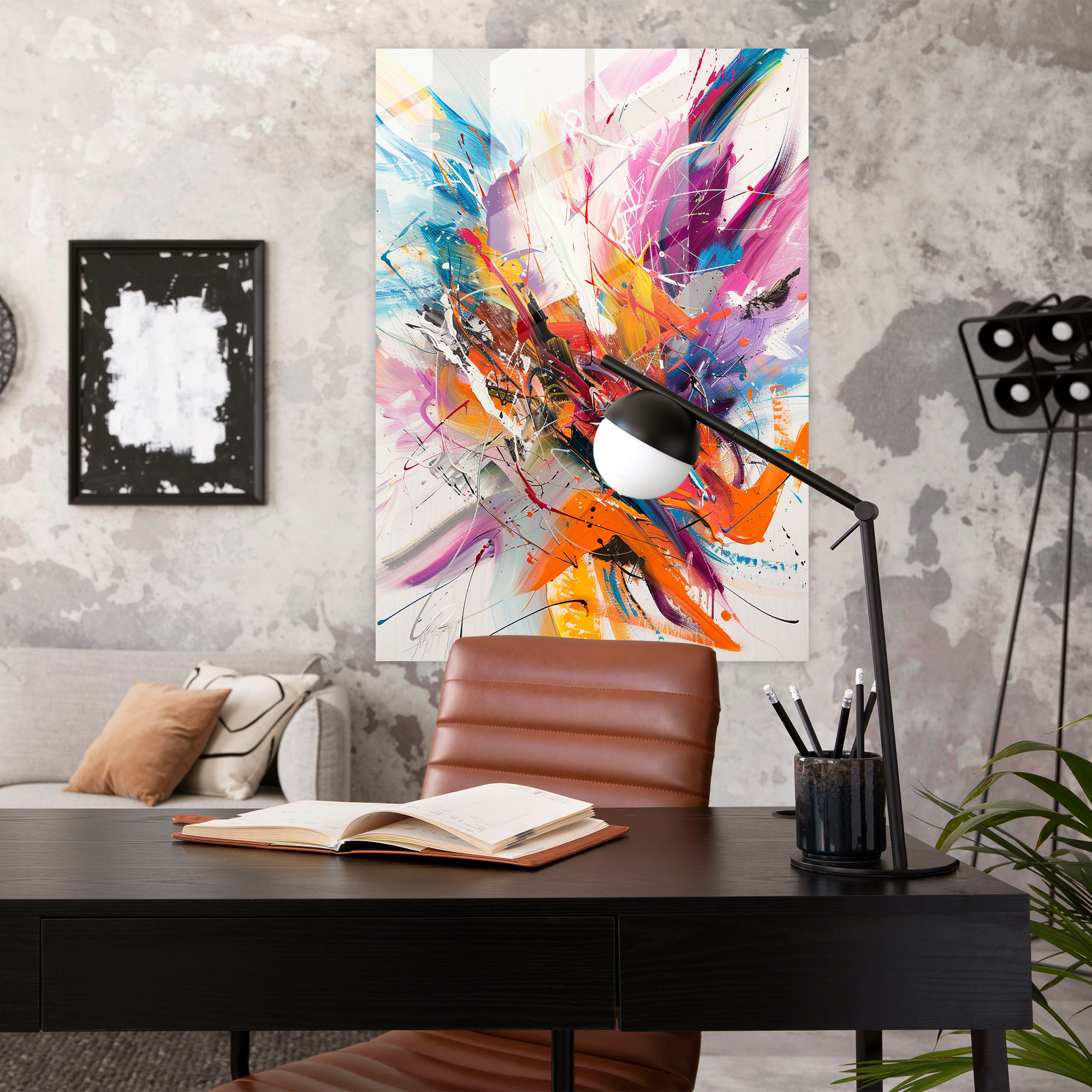 Eclectic Energetic Action Painting Wall Decoration - Action Painting, Energetic Brushwork, Eclectic, Modern Art