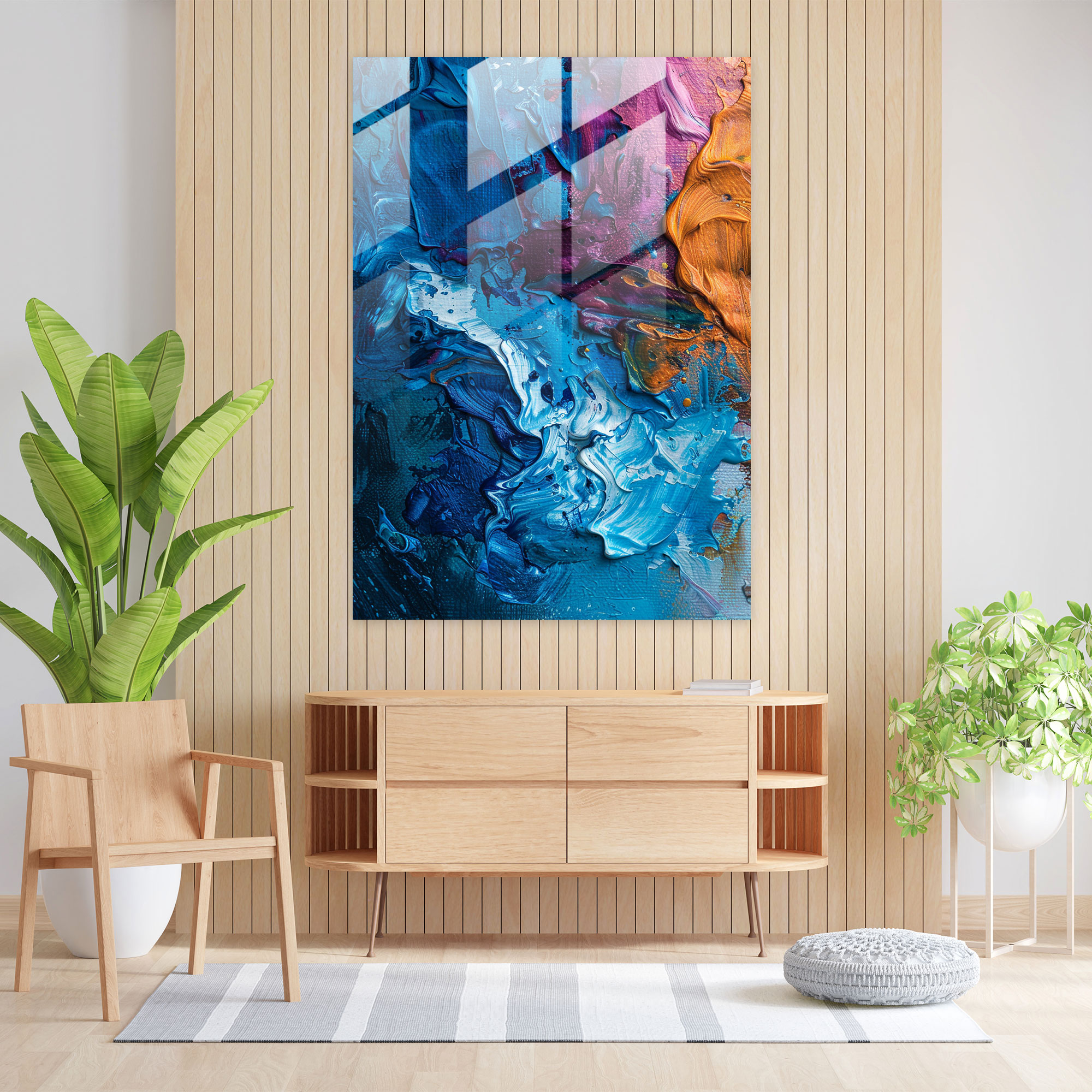 Action Painting Wall Decoration - Action Painting, Wall Decoration, Glass Print, Action Painting