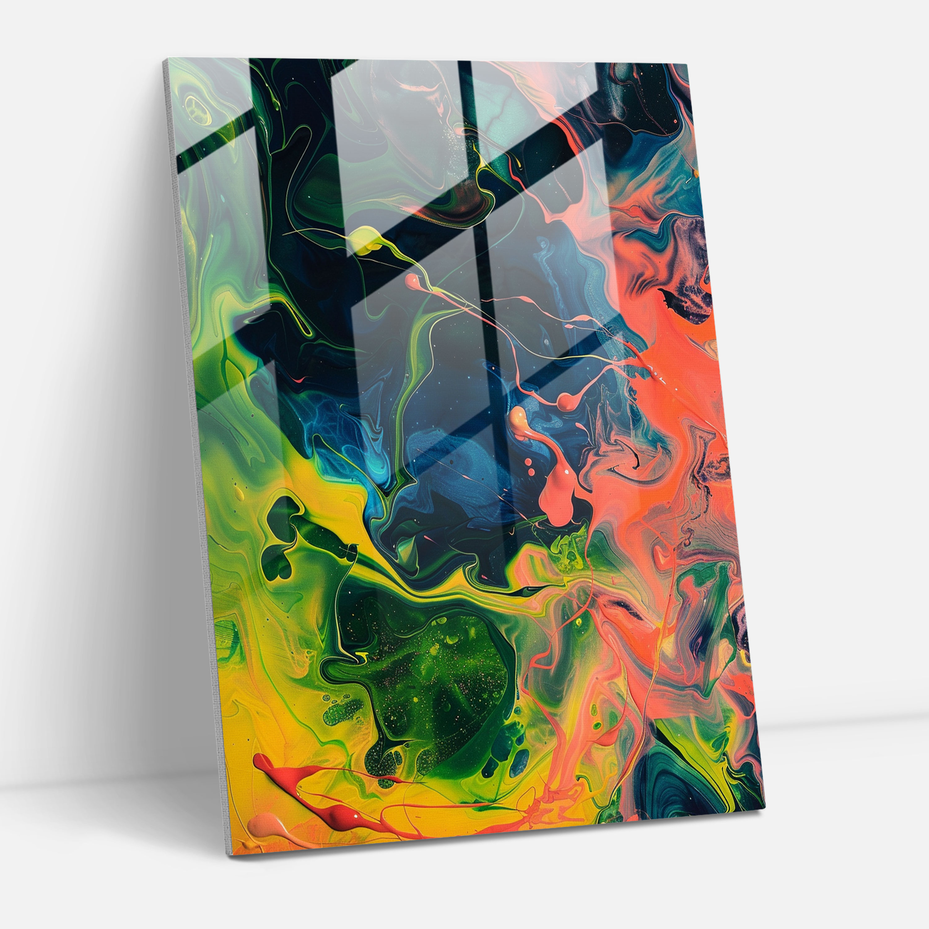 Action Painting Glass Art - Action Painting, Glass Art, Action Painting, Modern Art