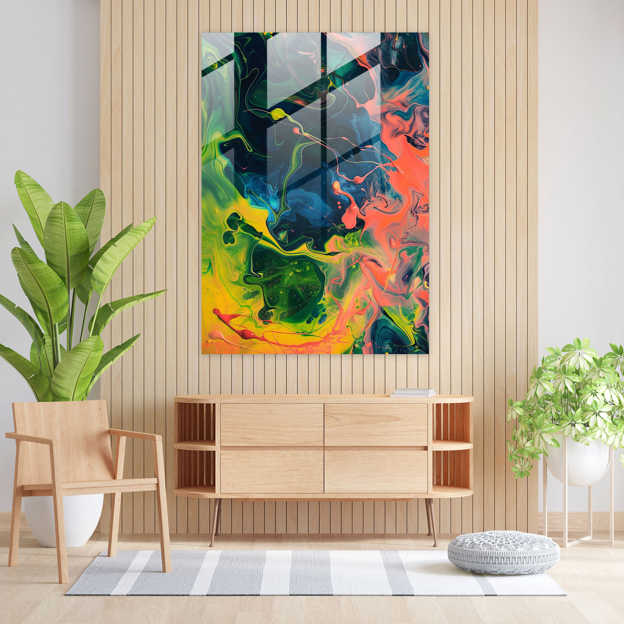 Action Painting Glass Art - Action Painting, Glass Art, Action Painting, Modern Art