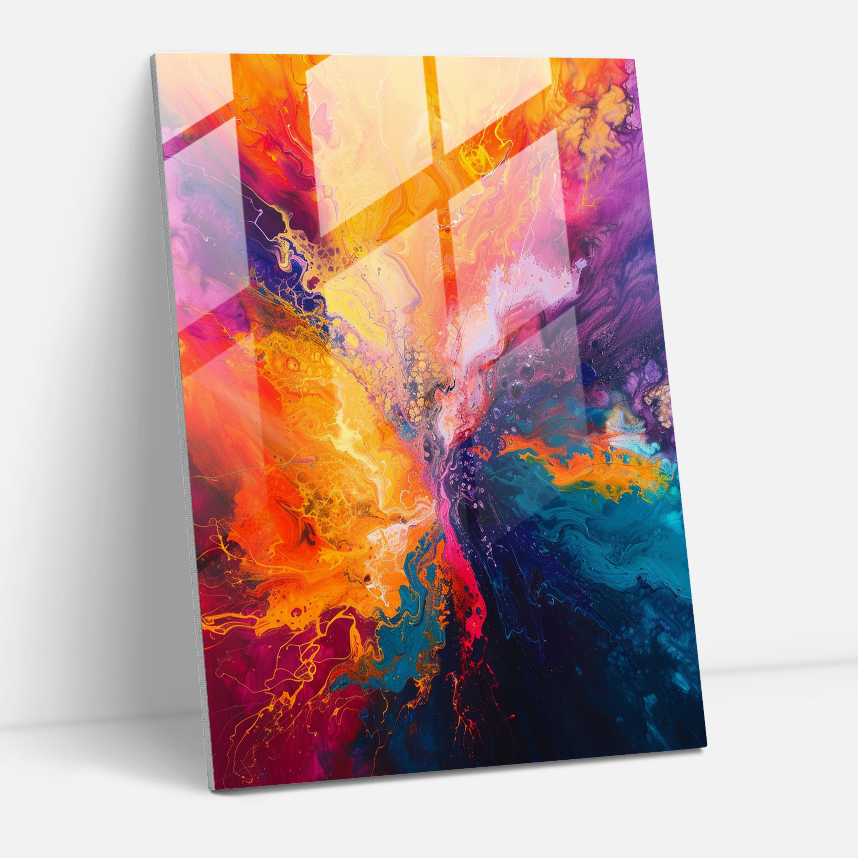 Action Painting Glass Print - Action Painting, Glass Print, Home Decoration, Action Painting