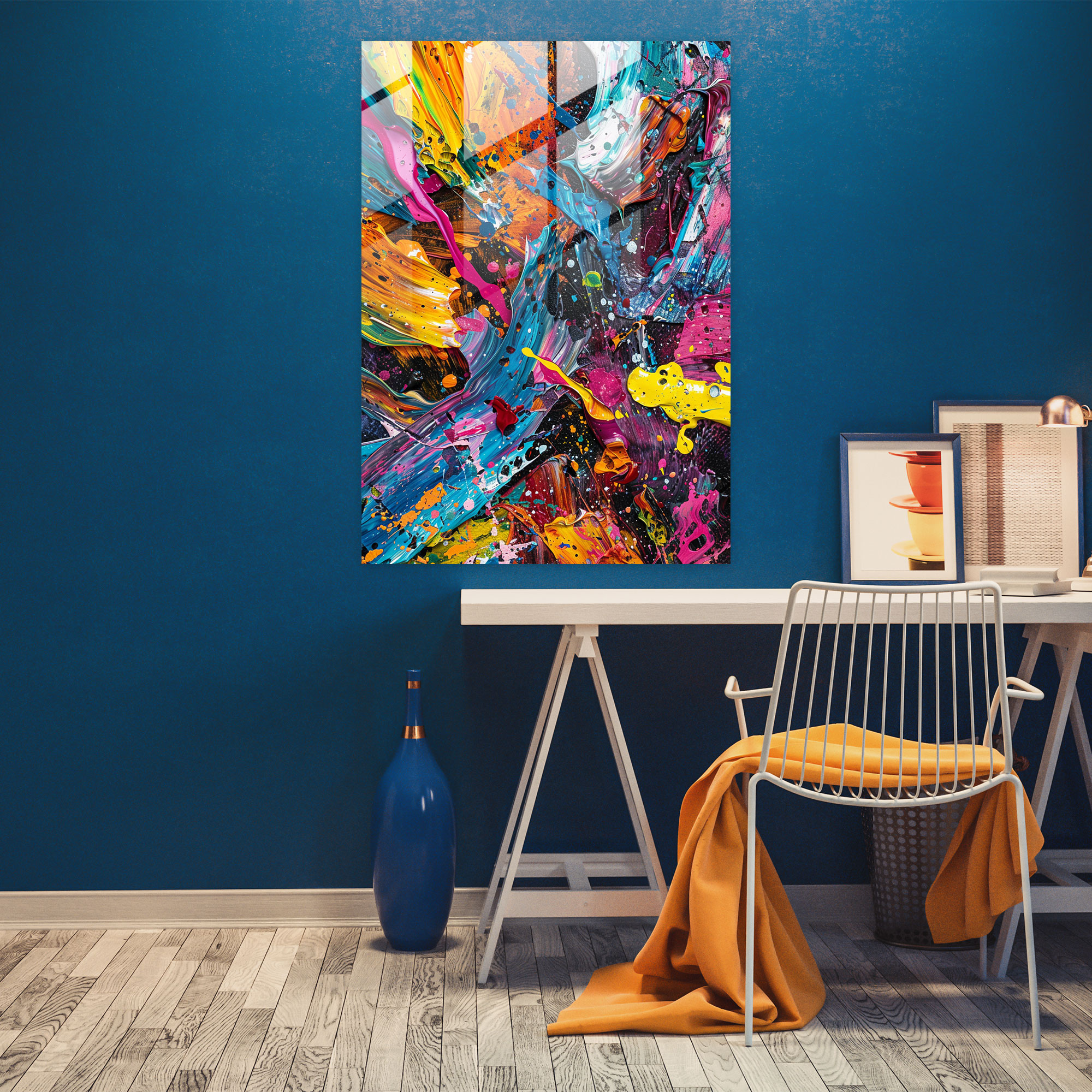 Action Painting Home Decoration - Action Painting, Action Painting, Modern Art, Home Decoration