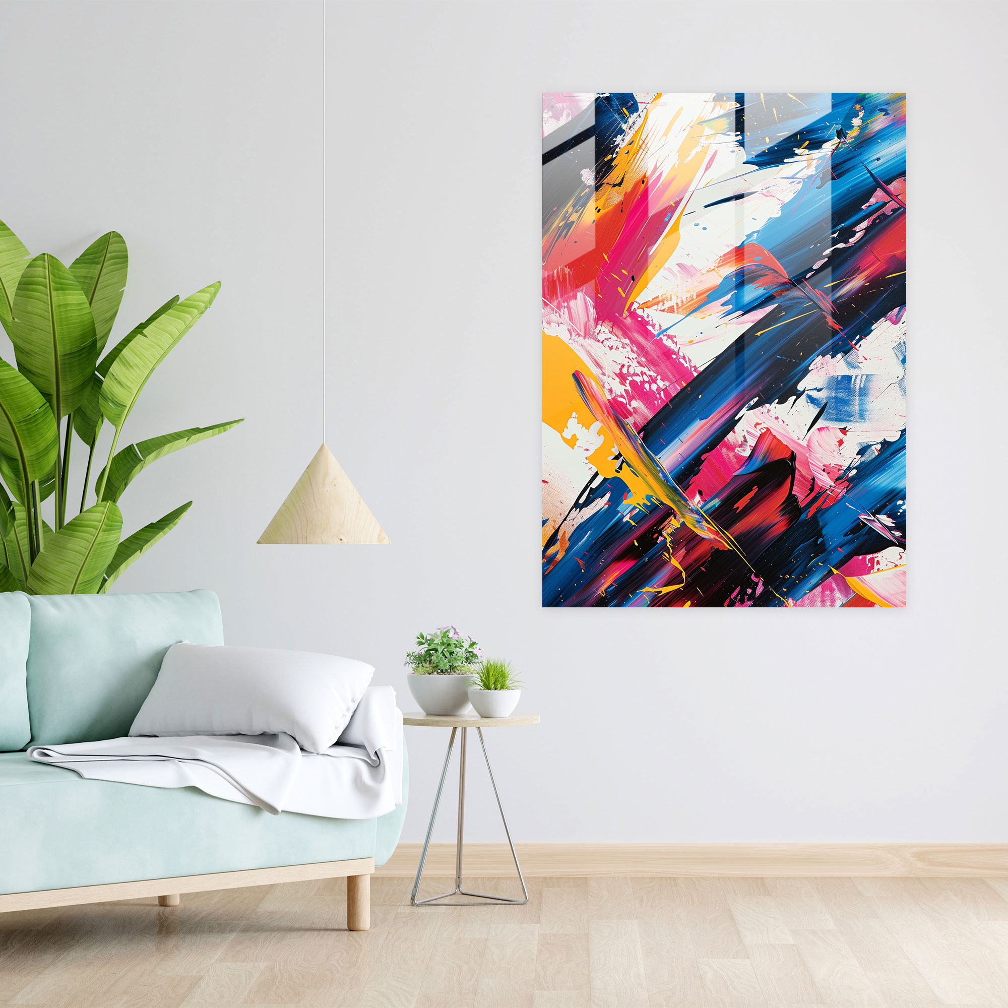Action Painting Wall Decoration - Action Painting, Wall Decoration, Glass Print, Glass Art