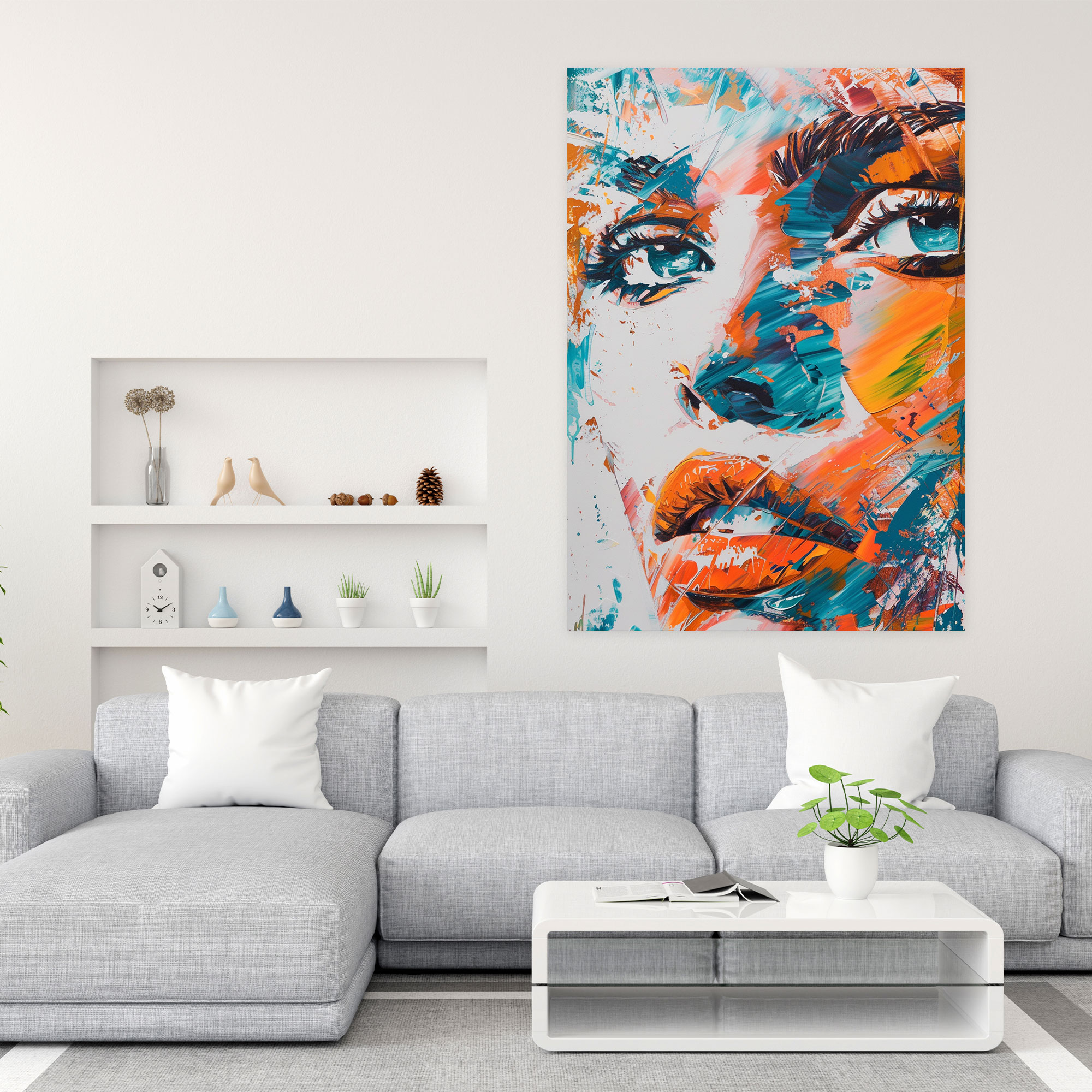 Cubaction Paintingism Dynamic Brush Strokes Wall Art - Action Painting, Dynamic Brush Strokes, Wall Art, Home Decoration