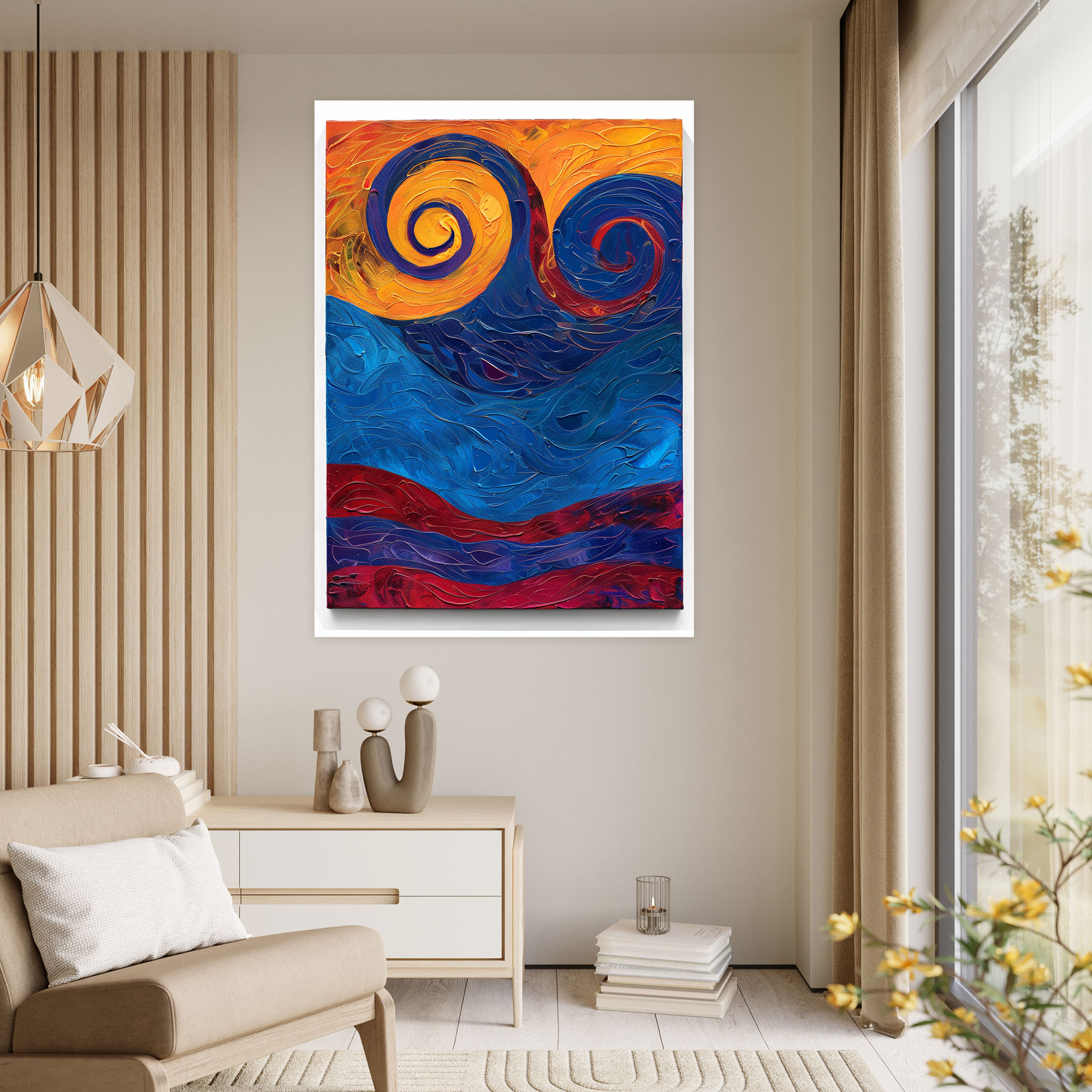 Cubaction Paintingism Interactive Swirls And Loops Canvas Print - Action Painting, Cubaction Paintingism, Wall Art, Playful Art