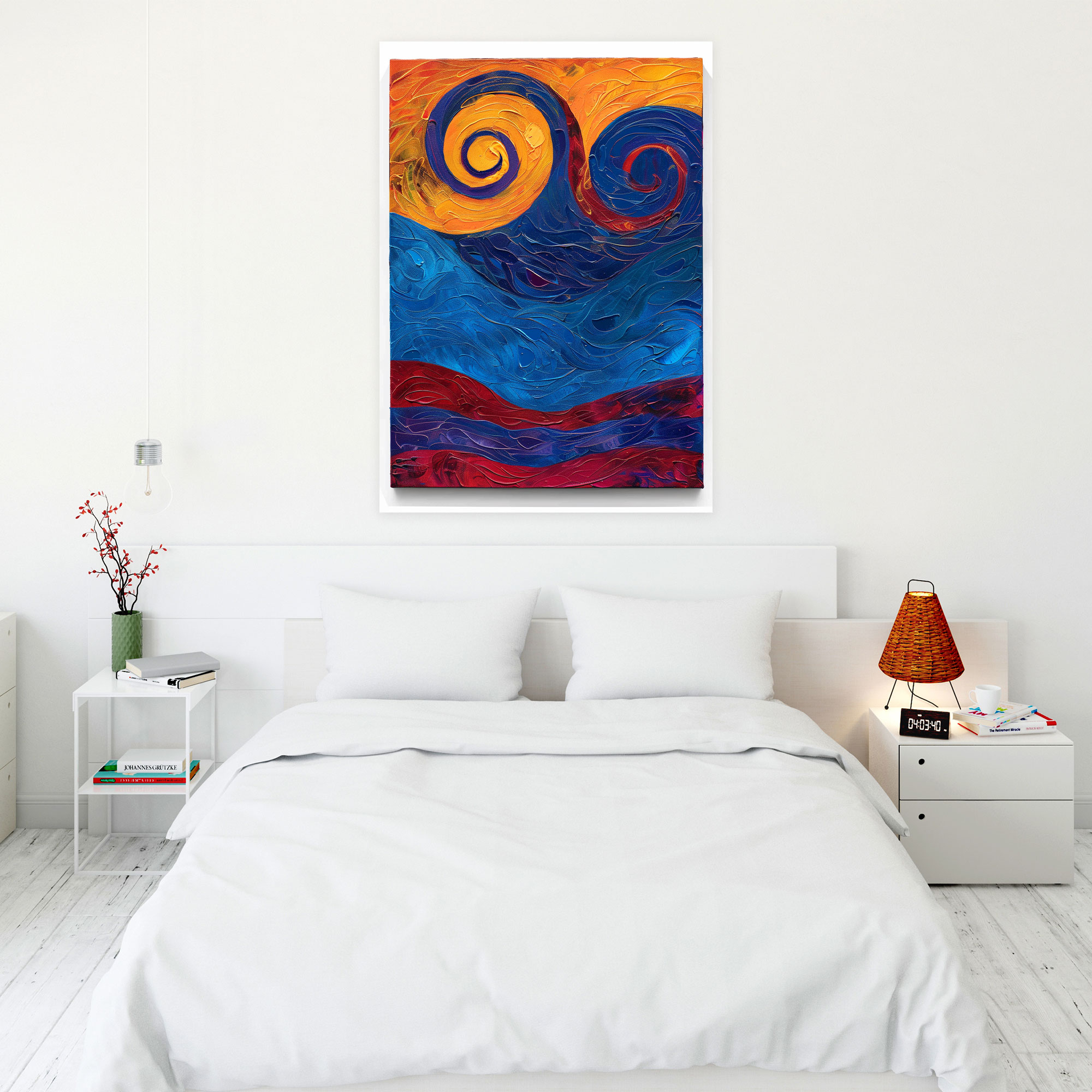 Cubaction Paintingism Interactive Swirls And Loops Canvas Print - Action Painting, Cubaction Paintingism, Wall Art, Playful Art