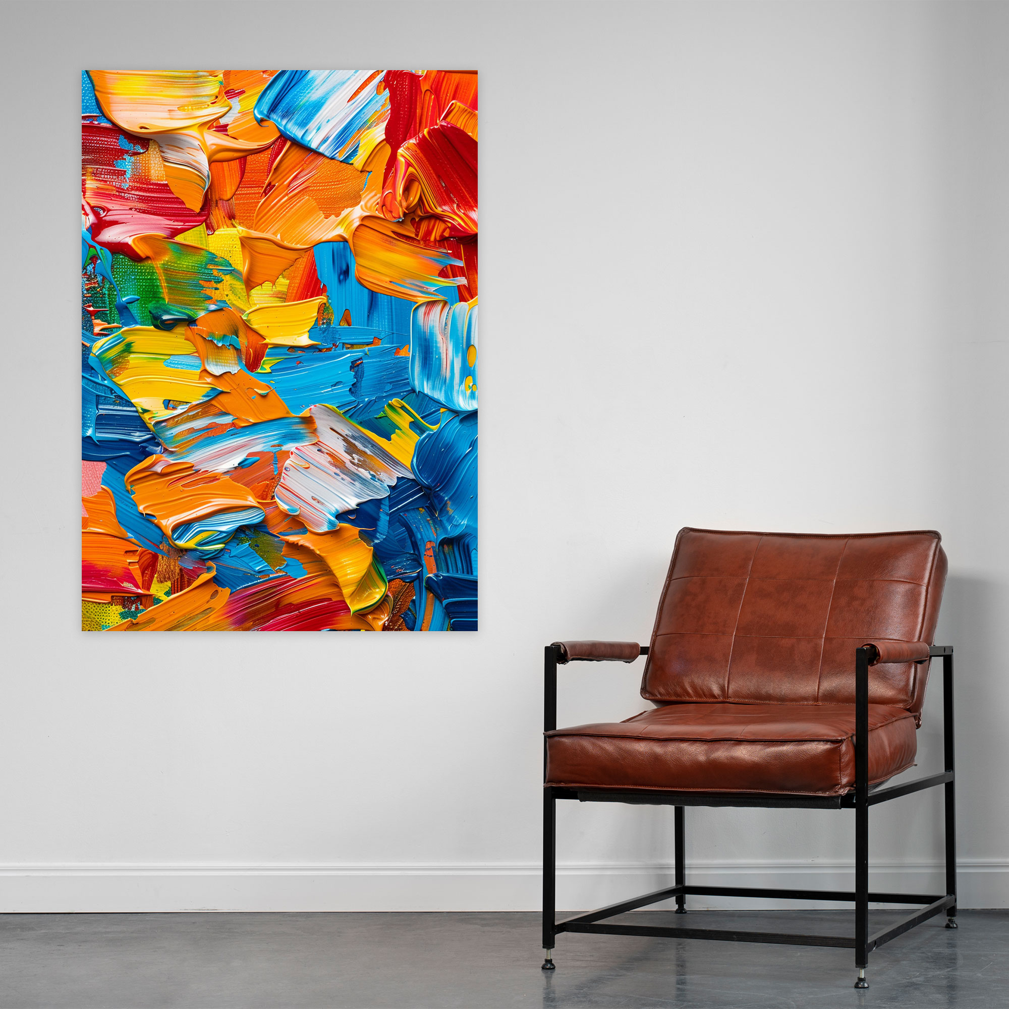 Cubaction Paintingism Expressive Brushstrokes Wall Art - Action Painting, Dynamic Art, Expressive Art, Wall Art