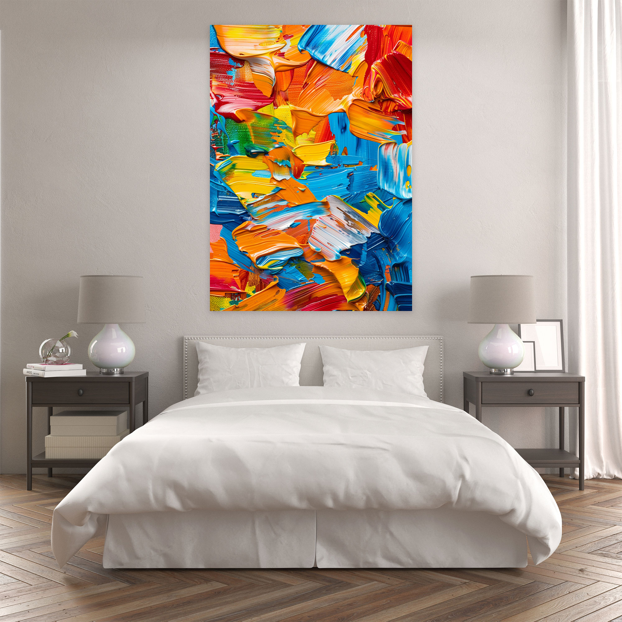 Cubaction Paintingism Expressive Brushstrokes Wall Art - Action Painting, Dynamic Art, Expressive Art, Wall Art