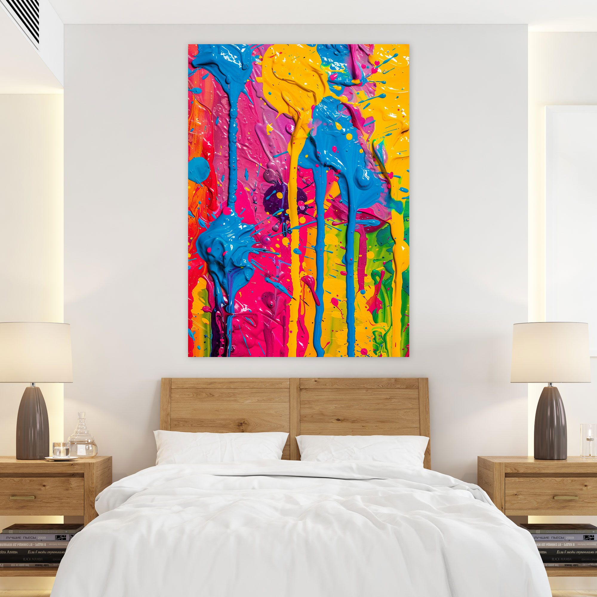 Cubaction Paintingism Canvas Print - Action Painting, Wall Decoration, Home Decoration, Canvas
