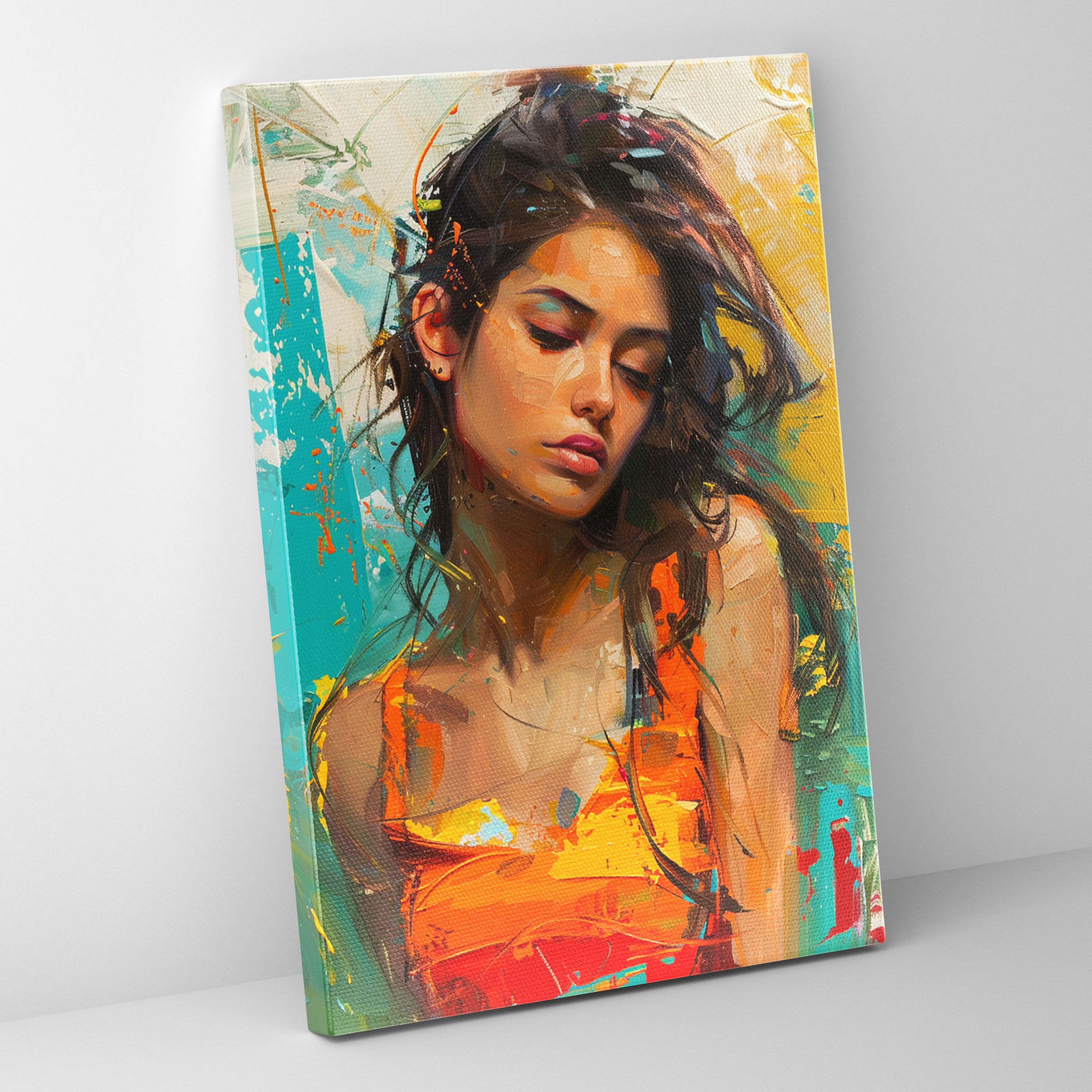 Cubaction Paintingism Canvas Print - Action Painting, Canvas, Cubaction Paintingism, Canvas Wall Art