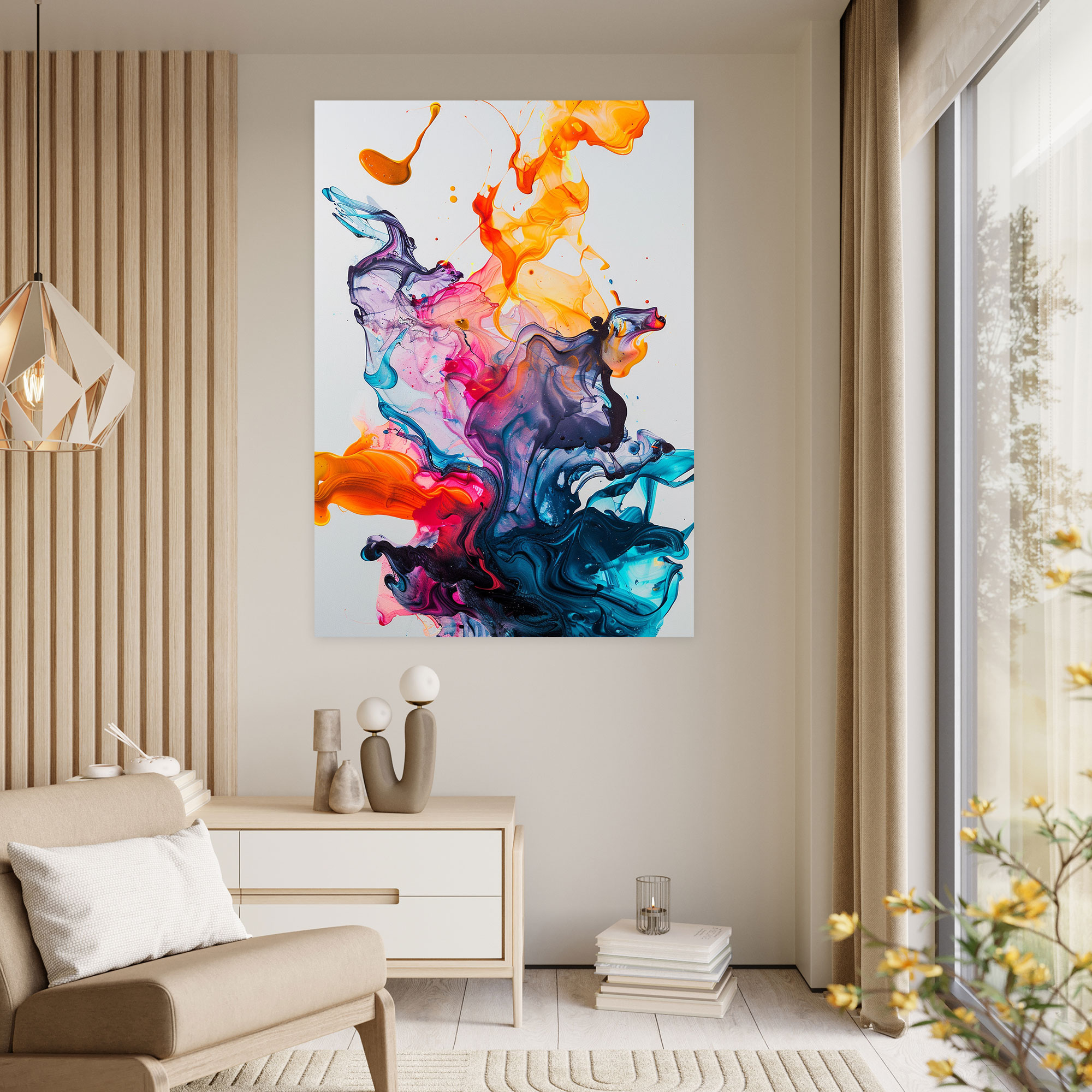 Cubaction Paintingism Wall Decoration - Action Painting, Canvas, Canvas Print, Canvas Wall Art