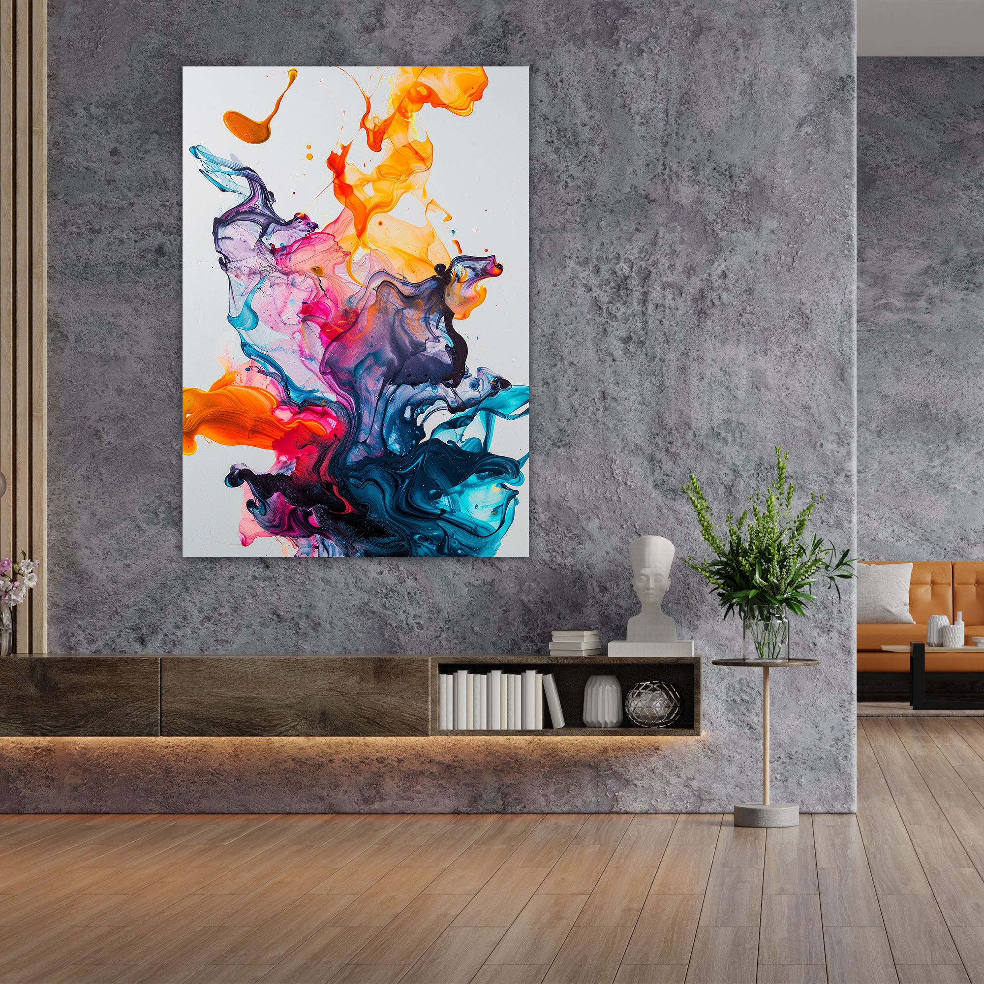 Cubaction Paintingism Wall Decoration - Action Painting, Canvas, Canvas Print, Canvas Wall Art