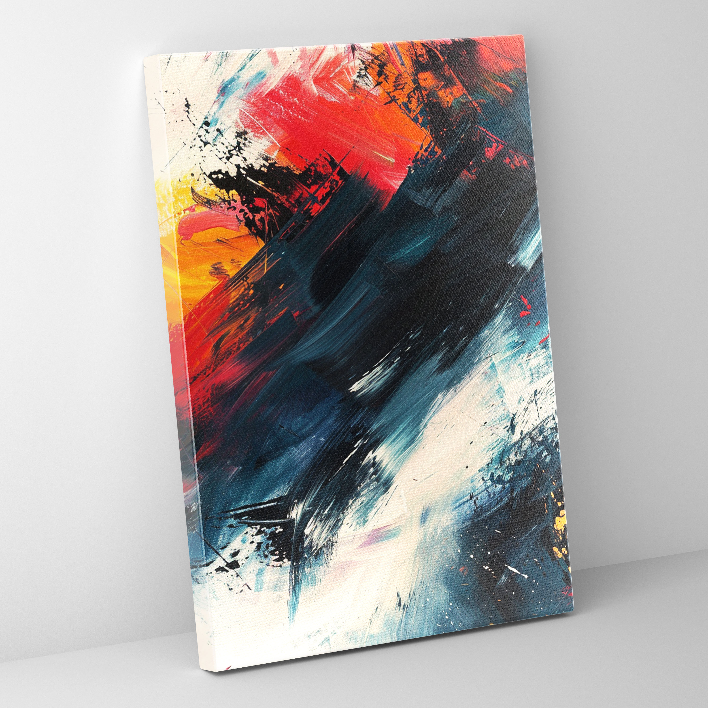Action Painting Wall Art - Dynamic Brush Strokes - Action Painting, Action Painting, Canvas Print, Canvas Wall Art