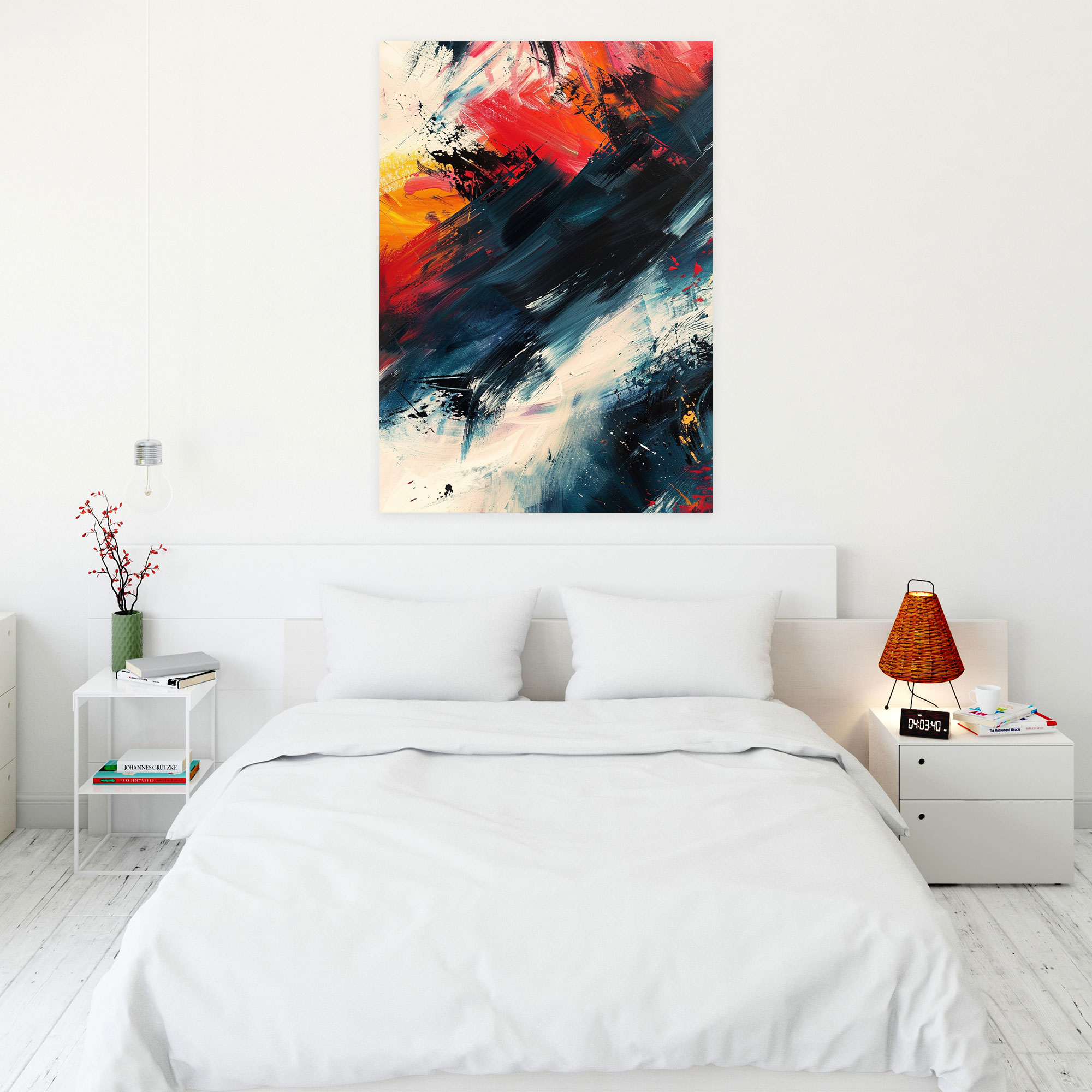 Action Painting Wall Art - Dynamic Brush Strokes - Action Painting, Action Painting, Canvas Print, Canvas Wall Art