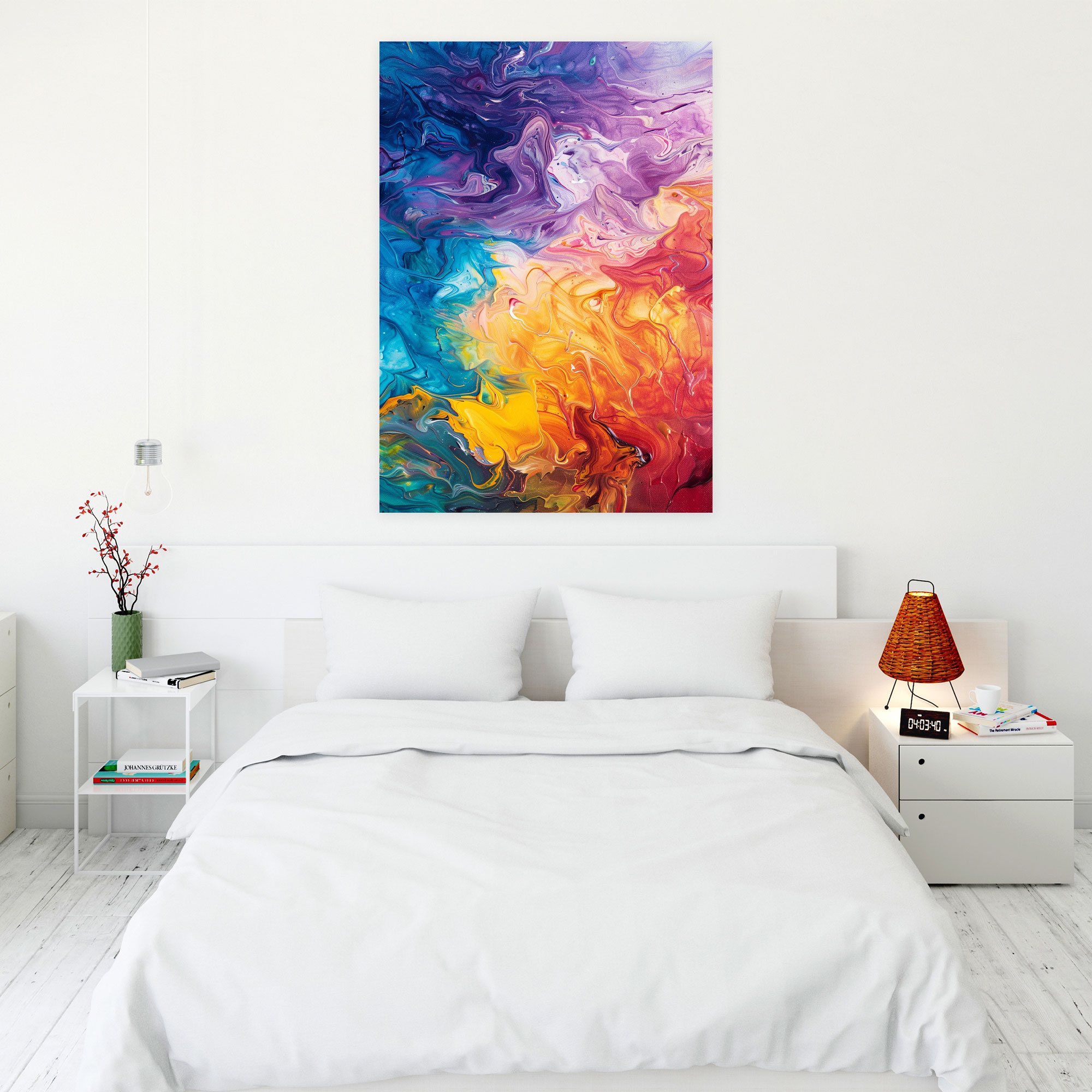 Action Painting Wall Decoration - Energetic Swirls - Action Painting, Action Painting, Wall Art, Wall Decoration