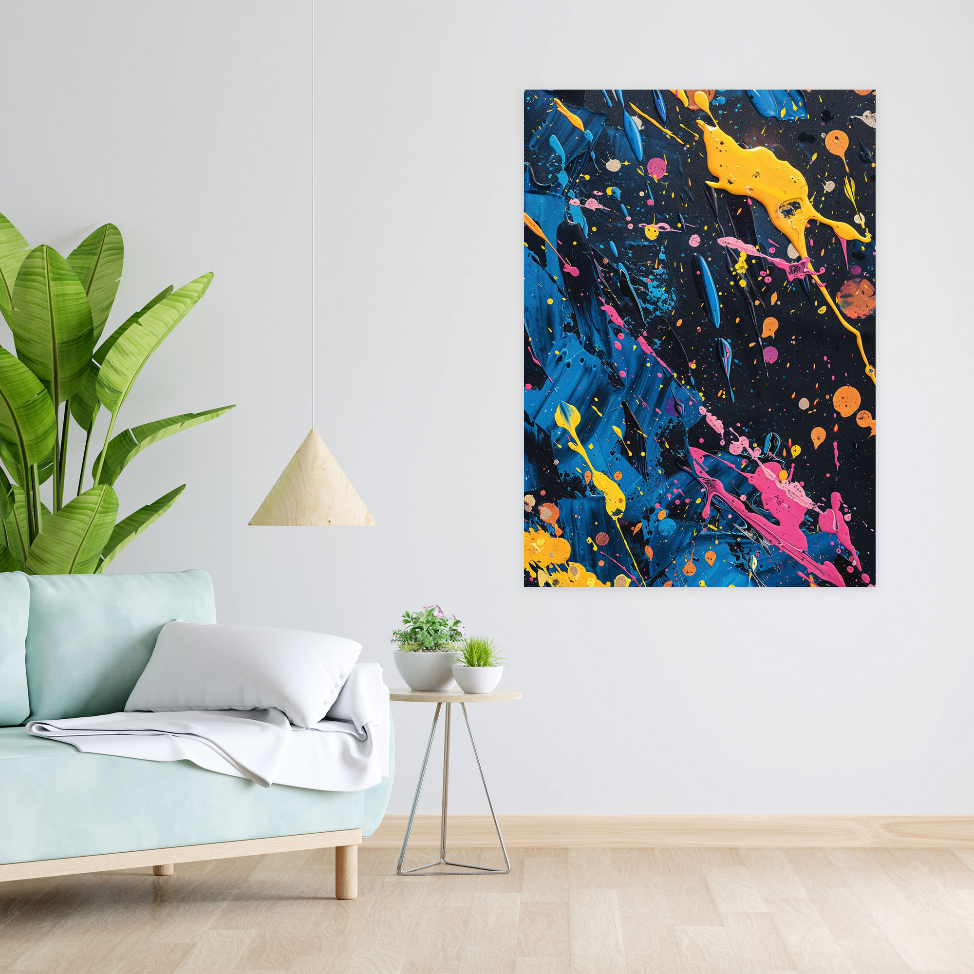 Action Painting Canvas Print - Abstract Splatters - Action Painting, Wall Decoration, Canvas Print, Home Decoration