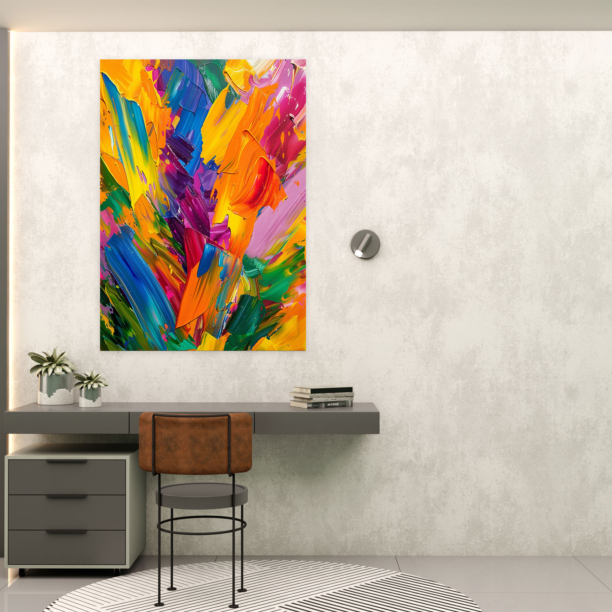 Action Painting Wall Art - Expressive Brushwork - Action Painting, Wall Art, Canvas, Canvas Wall Art
