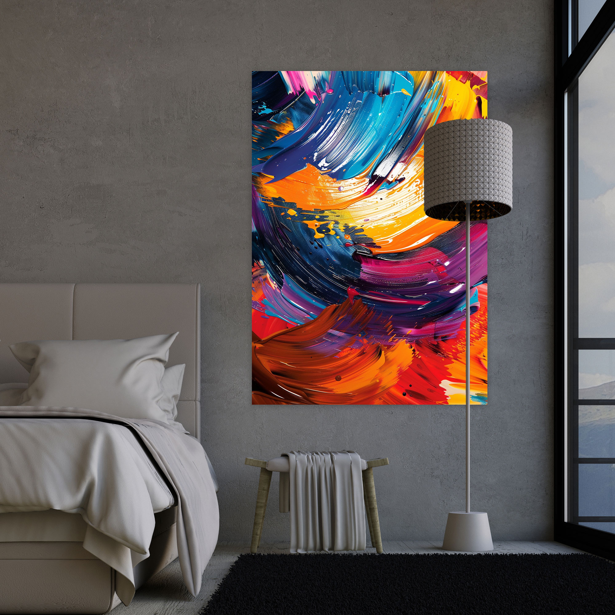 Action Painting Canvas Print - Action Painting, Home Decoration, Action Painting, Canvas Print