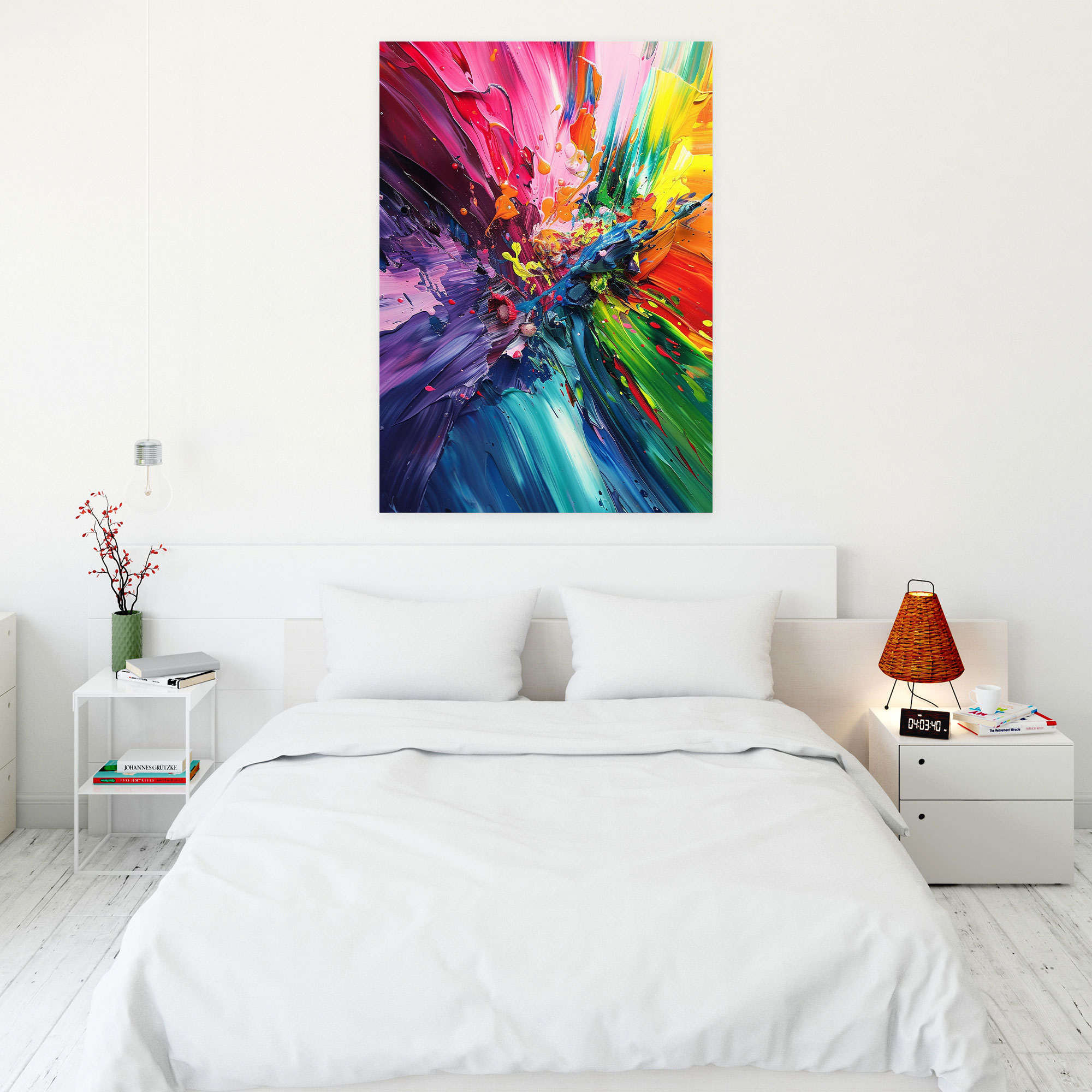 Vibrant Chaos Canvas Print - Action Painting, Canvas, Home Decoration, Action Painting