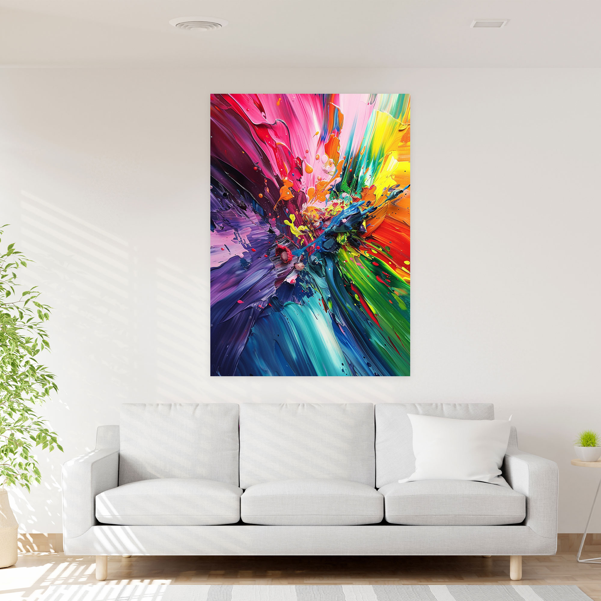 Vibrant Chaos Canvas Print - Action Painting, Canvas, Home Decoration, Action Painting