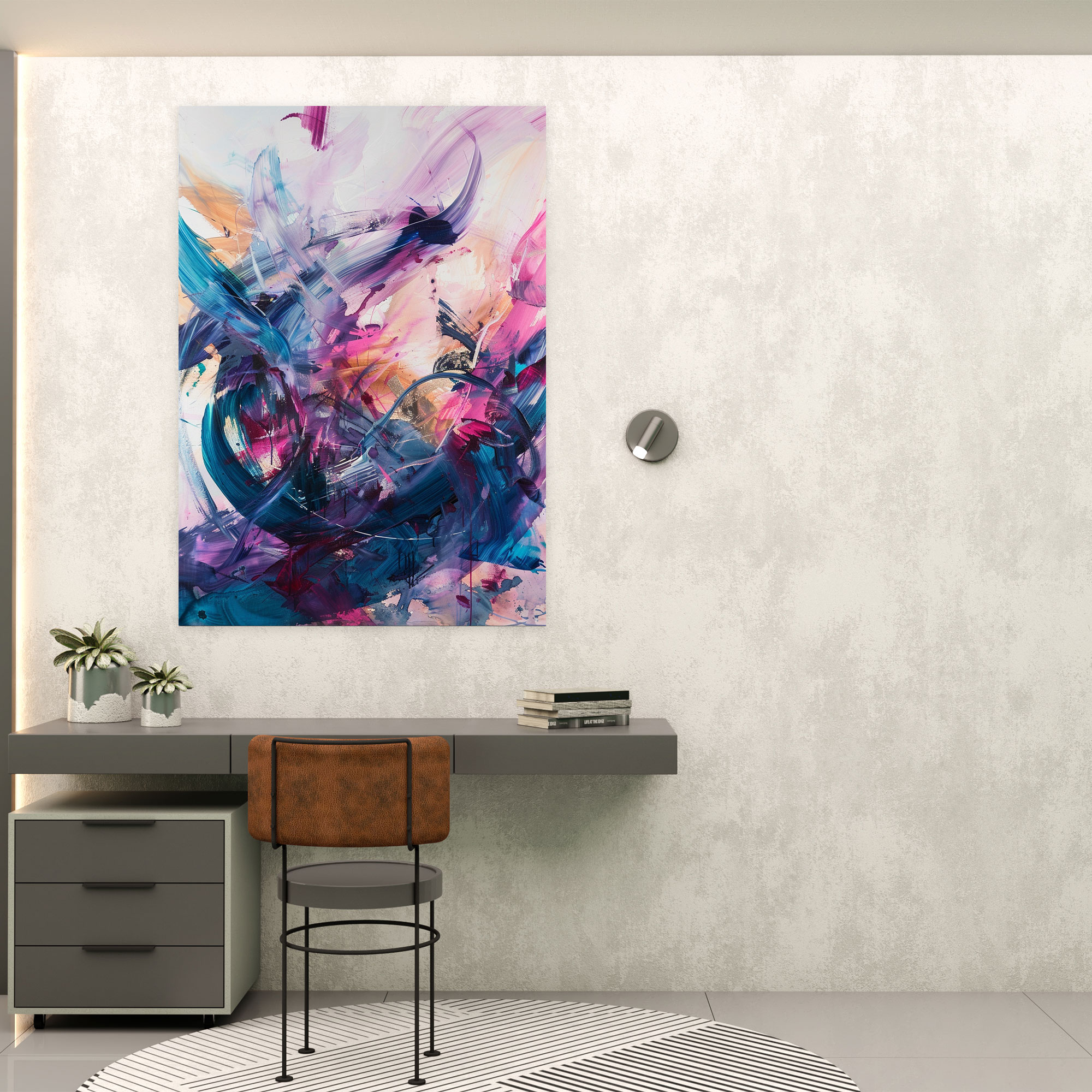 Dynamic Action Painting Wall Decoration - Action Painting, Canvas Print, Canvas Wall Art, Canvas