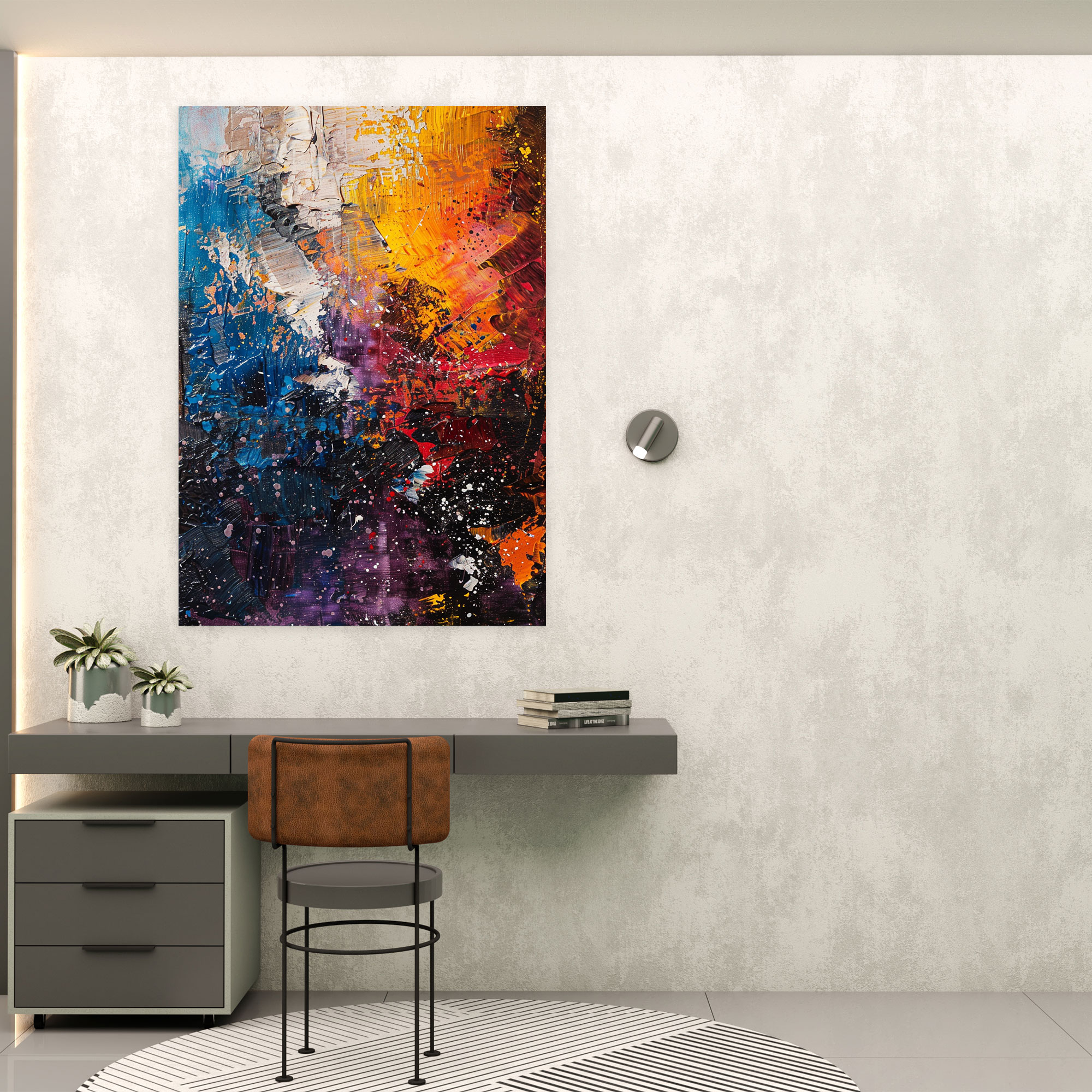 Layered Action Painting Canvas Print - Action Painting, Action Painting, Canvas Print, Canvas Wall Art