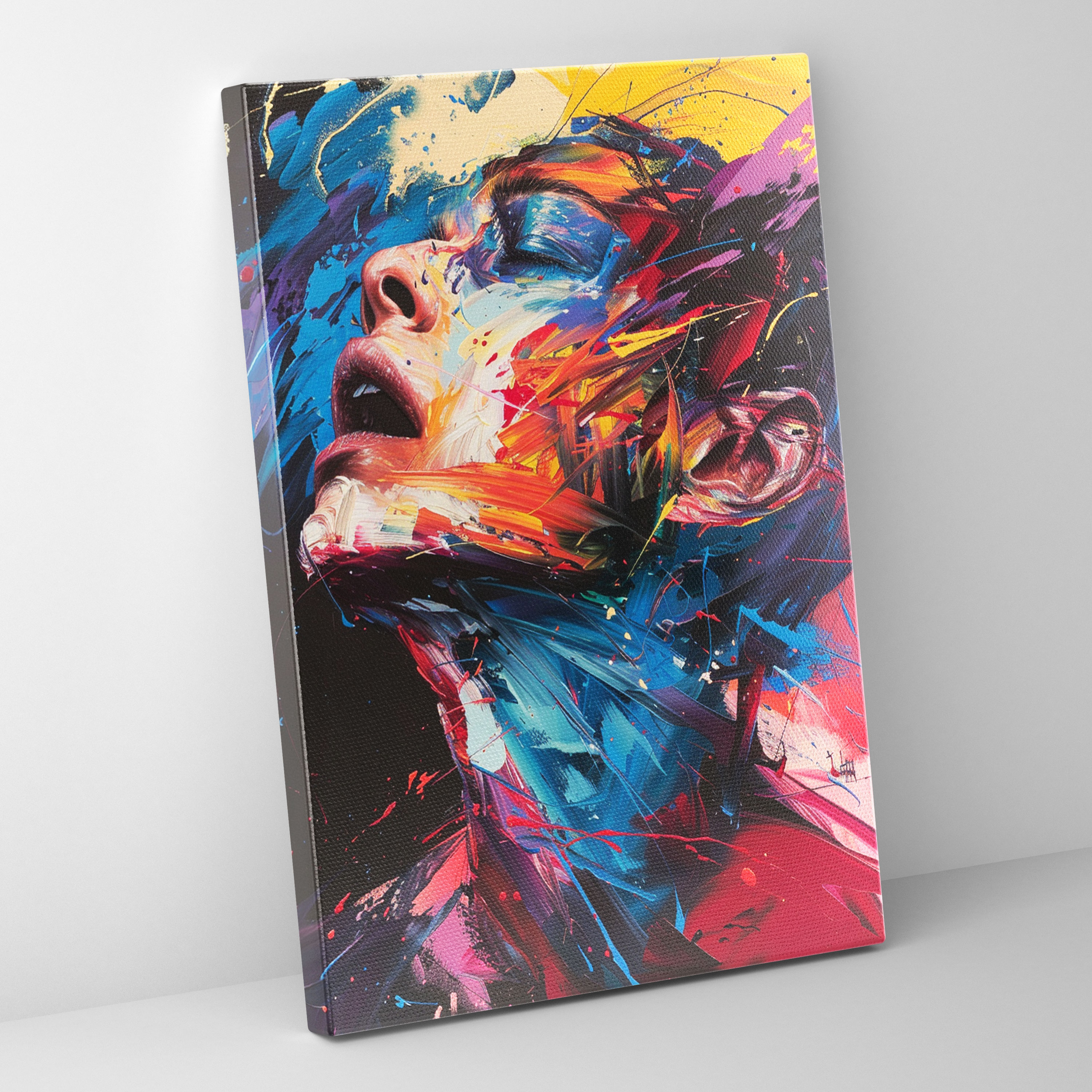 Intense Emotion Canvas Print - Action Painting, Wall Art, Wall Decoration, Canvas Wall Art