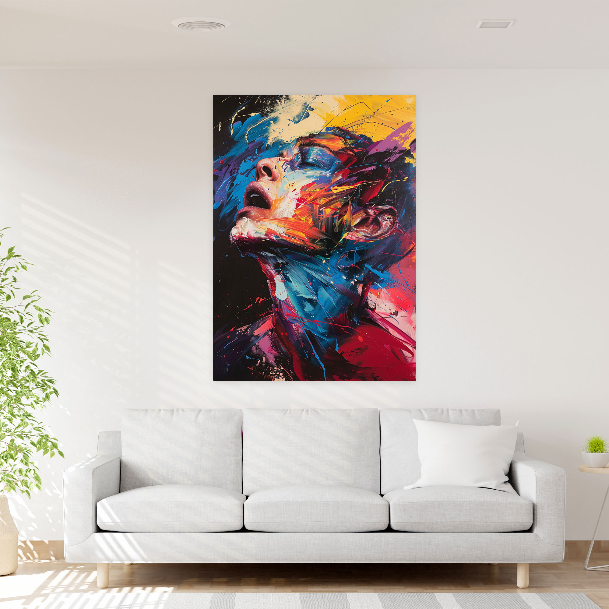 Intense Emotion Canvas Print - Action Painting, Wall Art, Wall Decoration, Canvas Wall Art