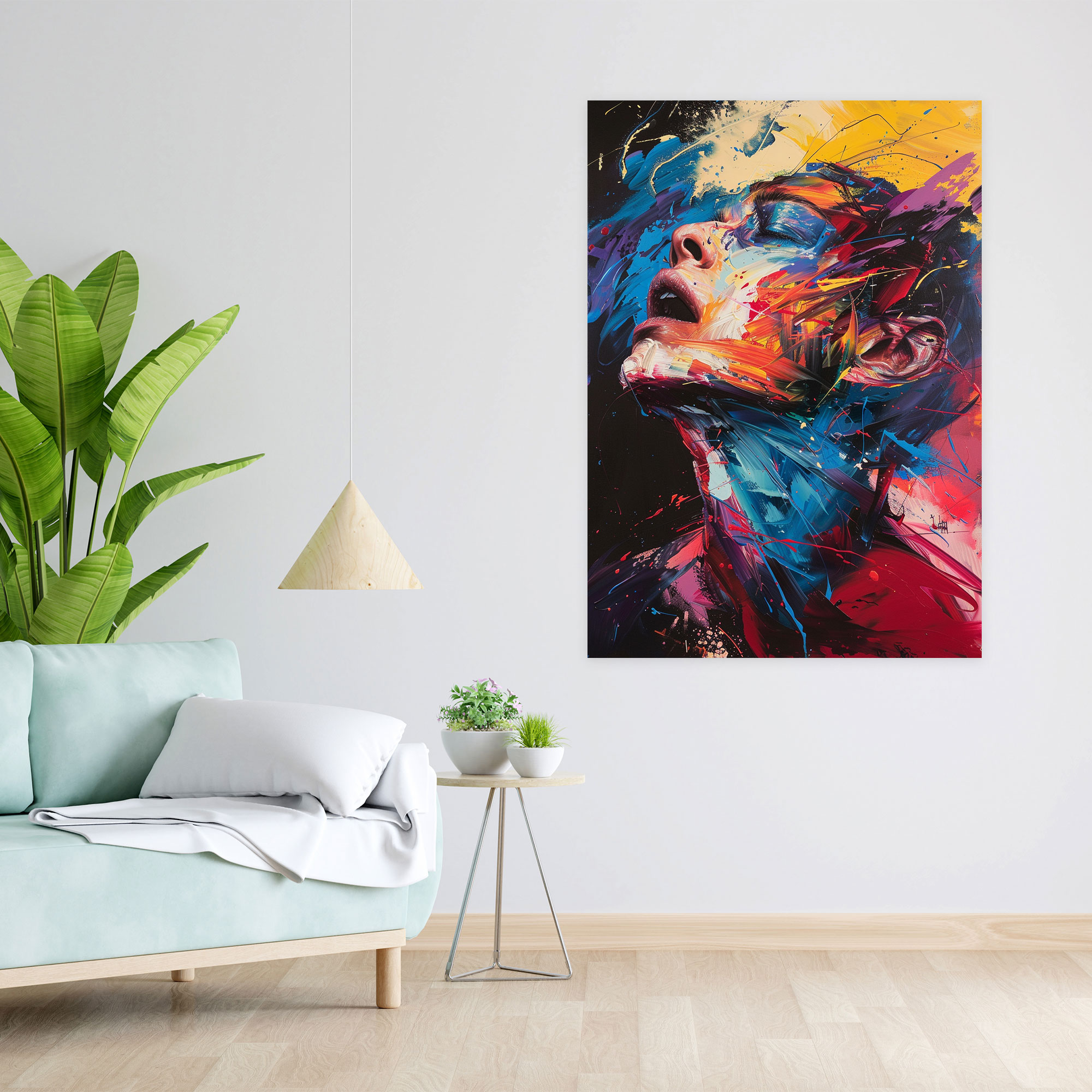 Intense Emotion Canvas Print - Action Painting, Wall Art, Wall Decoration, Canvas Wall Art