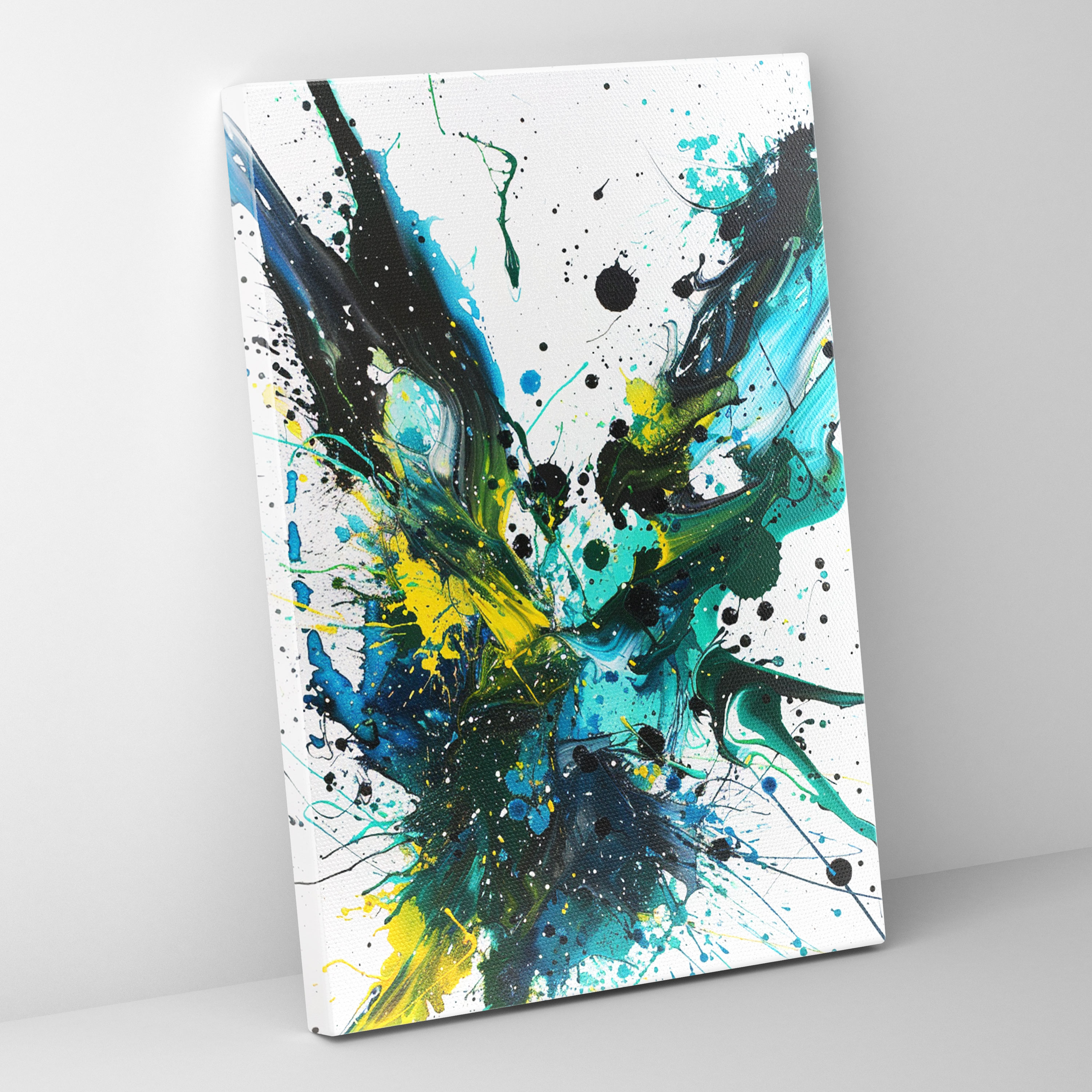 Action Painting Wall Decoration - Dynamic Movement Design - Action Painting, Canvas, Canvas Wall Art, Wall Decoration