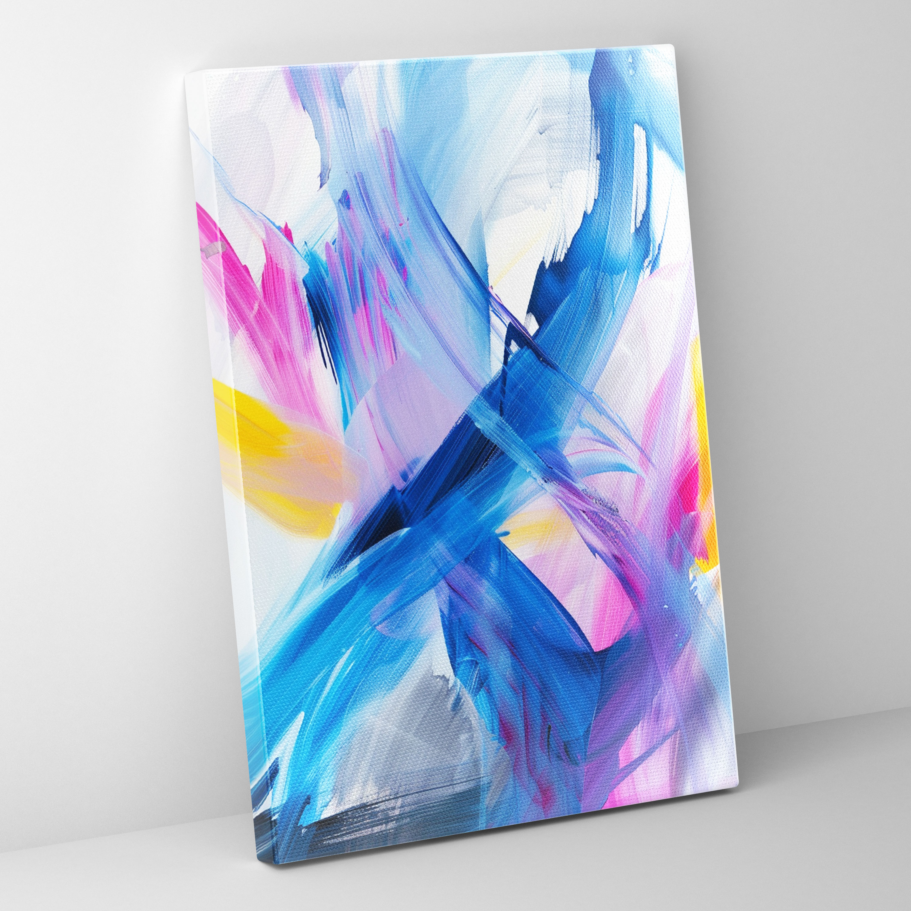 Abstract Action Painting Wall Art - Fluid Lines Design - Action Painting, Canvas Wall Art, Canvas, Wall Decoration