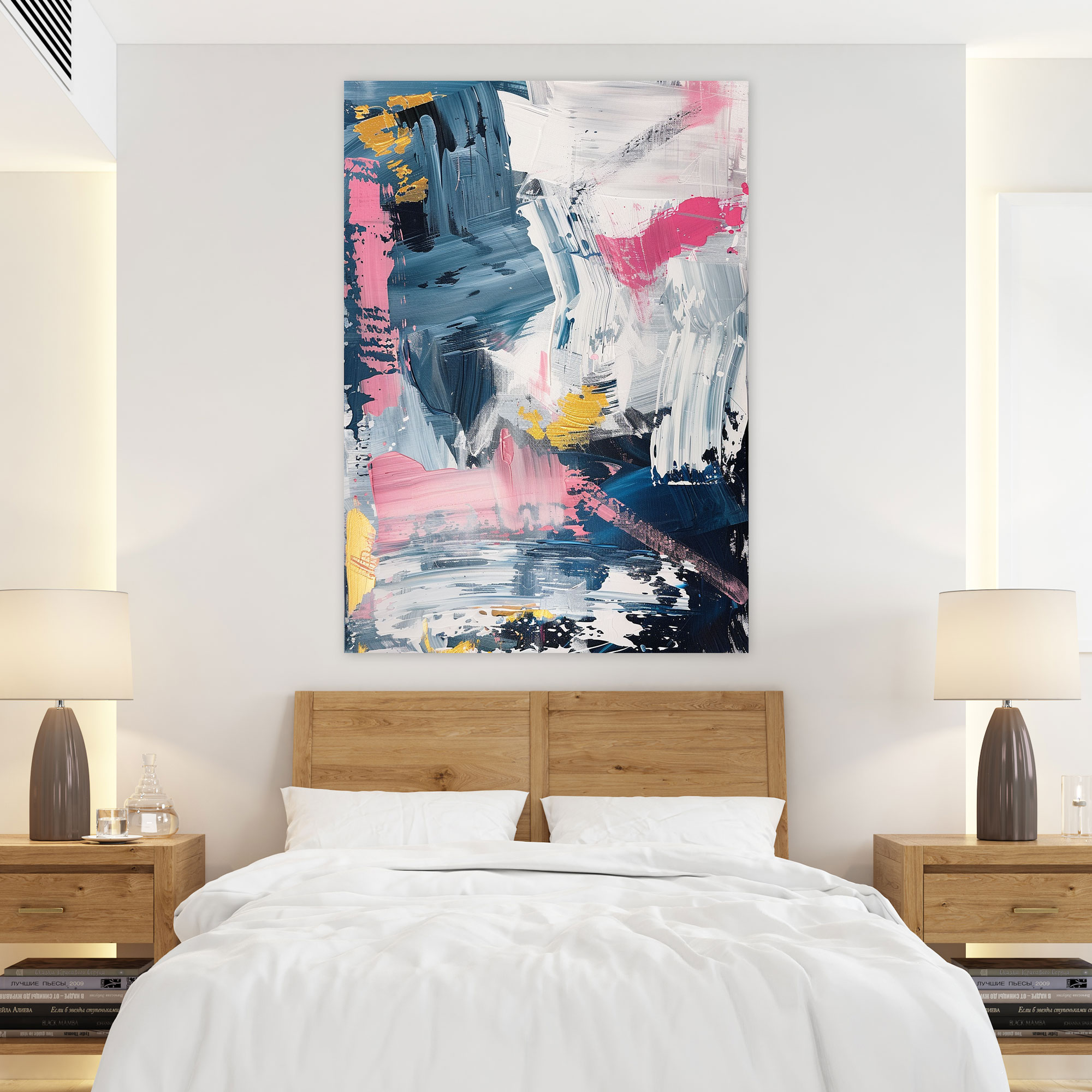 Abstract Action Painting Wall Art - Bold Strokes Design - Action Painting, Wall Decoration, Home Decoration, Canvas Wall Art