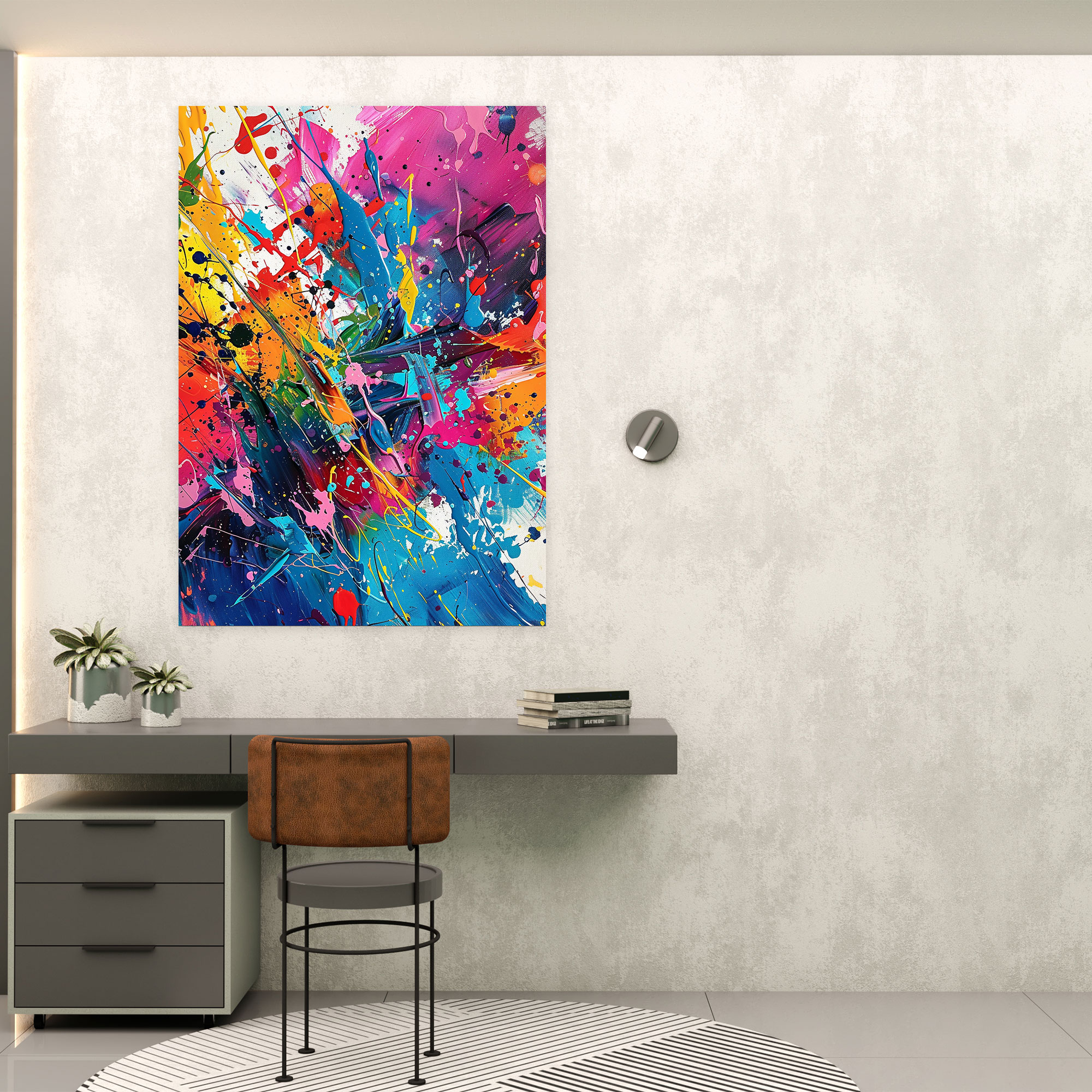 Action Painting Canvas Print - Action Painting, Wall Art, Canvas, Wall Decoration