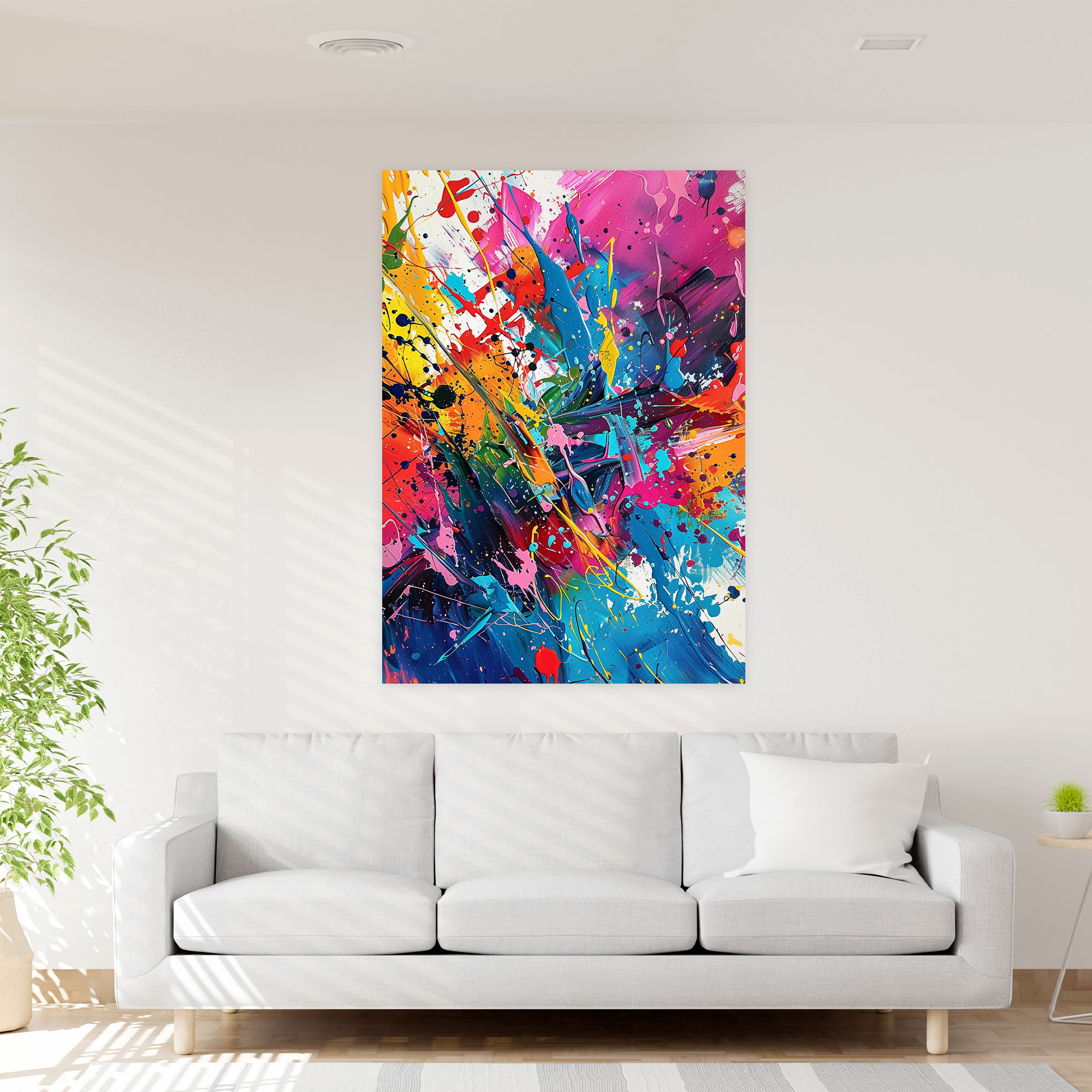 Action Painting Canvas Print - Action Painting, Wall Art, Canvas, Wall Decoration