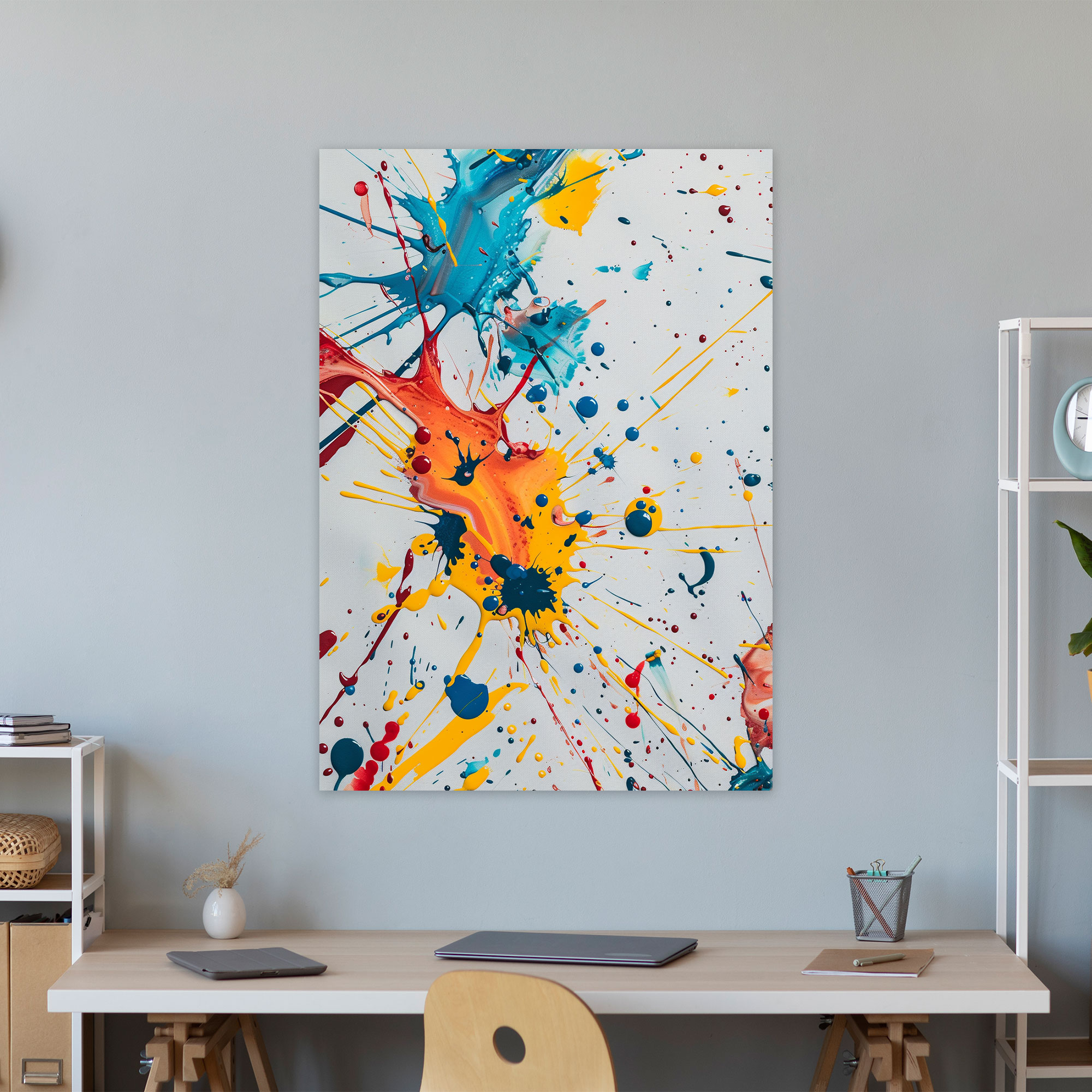 Wild Action Painting Wall Decoration - Action Painting, Action Painting, Home Decoration, Canvas