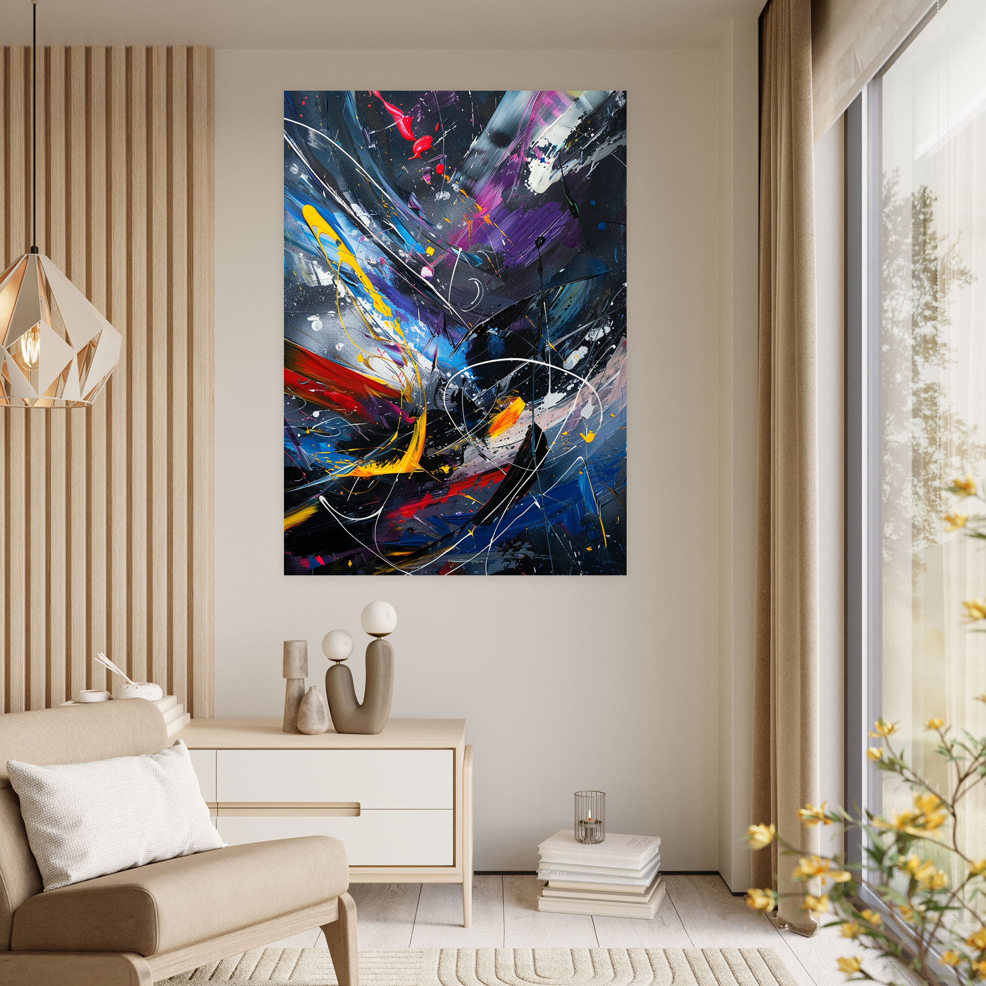 Expressive Action Painting Canvas Print - Action Painting, Canvas, Action Painting, Home Decoration