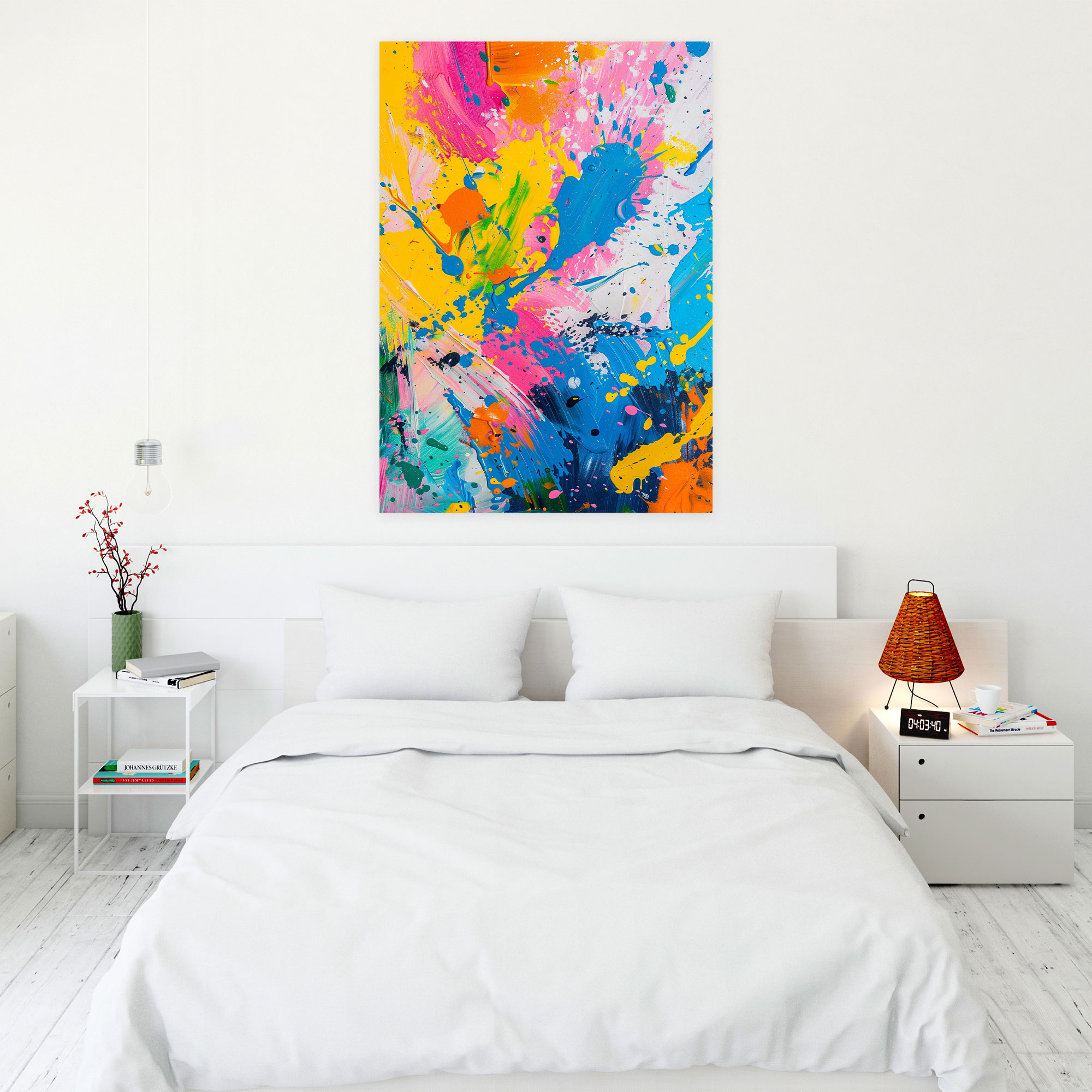 Action Painting Chaos Canvas Print - Action Painting, Action Painting, Canvas Wall Art, Home Decoration