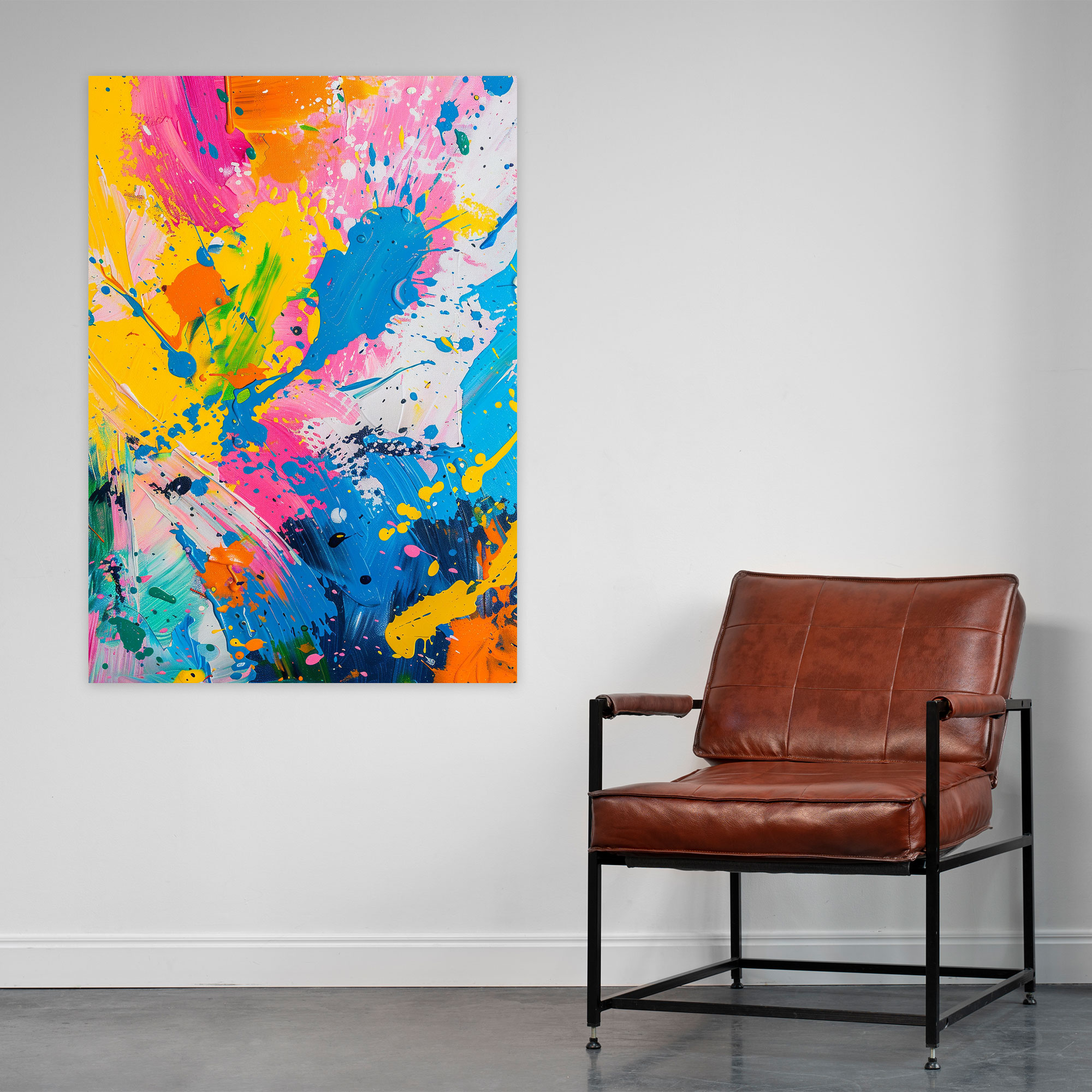 Action Painting Chaos Canvas Print - Action Painting, Action Painting, Canvas Wall Art, Home Decoration