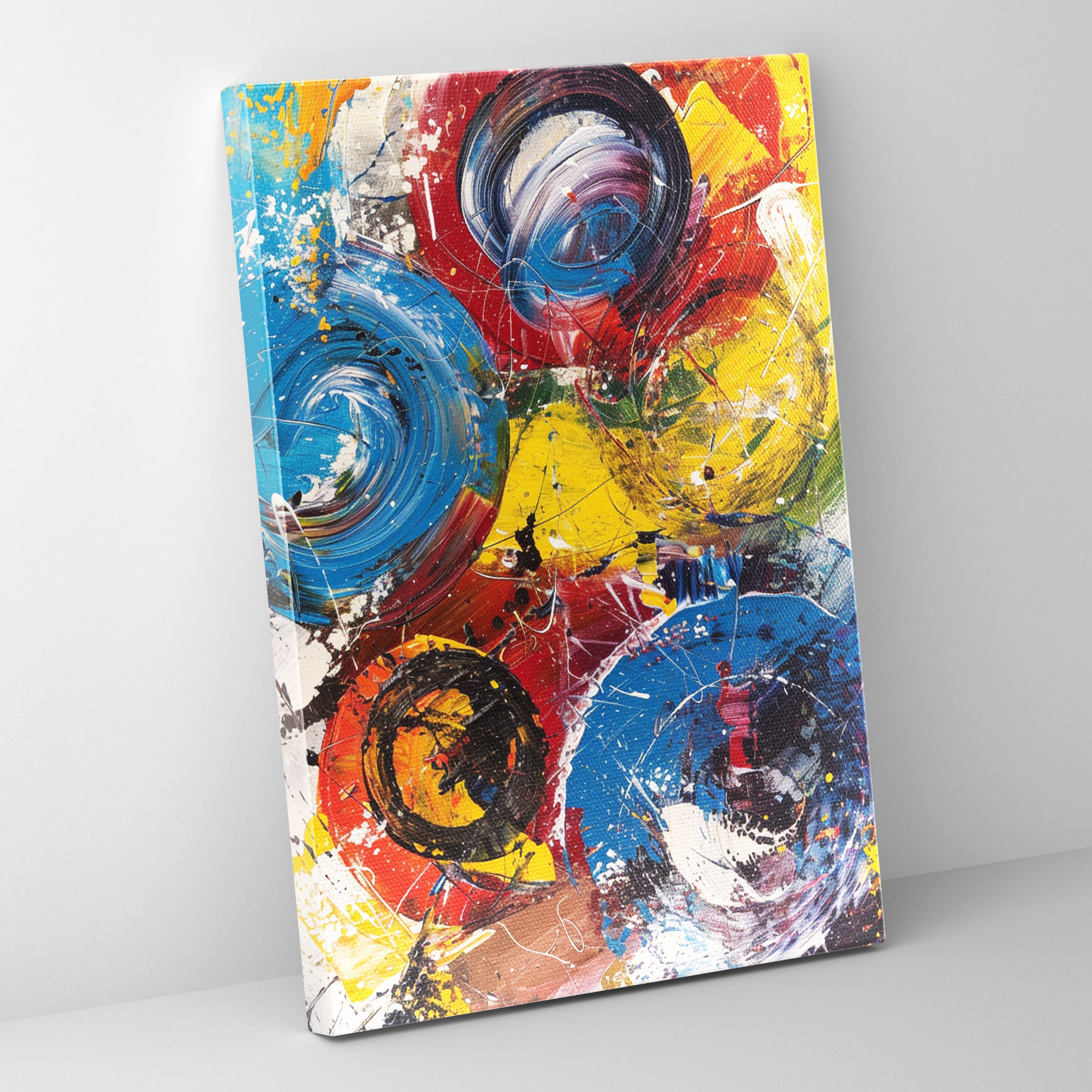 Vibrant Energy Action Painting Canvas Print - Action Painting, Canvas Wall Art, Action Painting, Wall Decoration